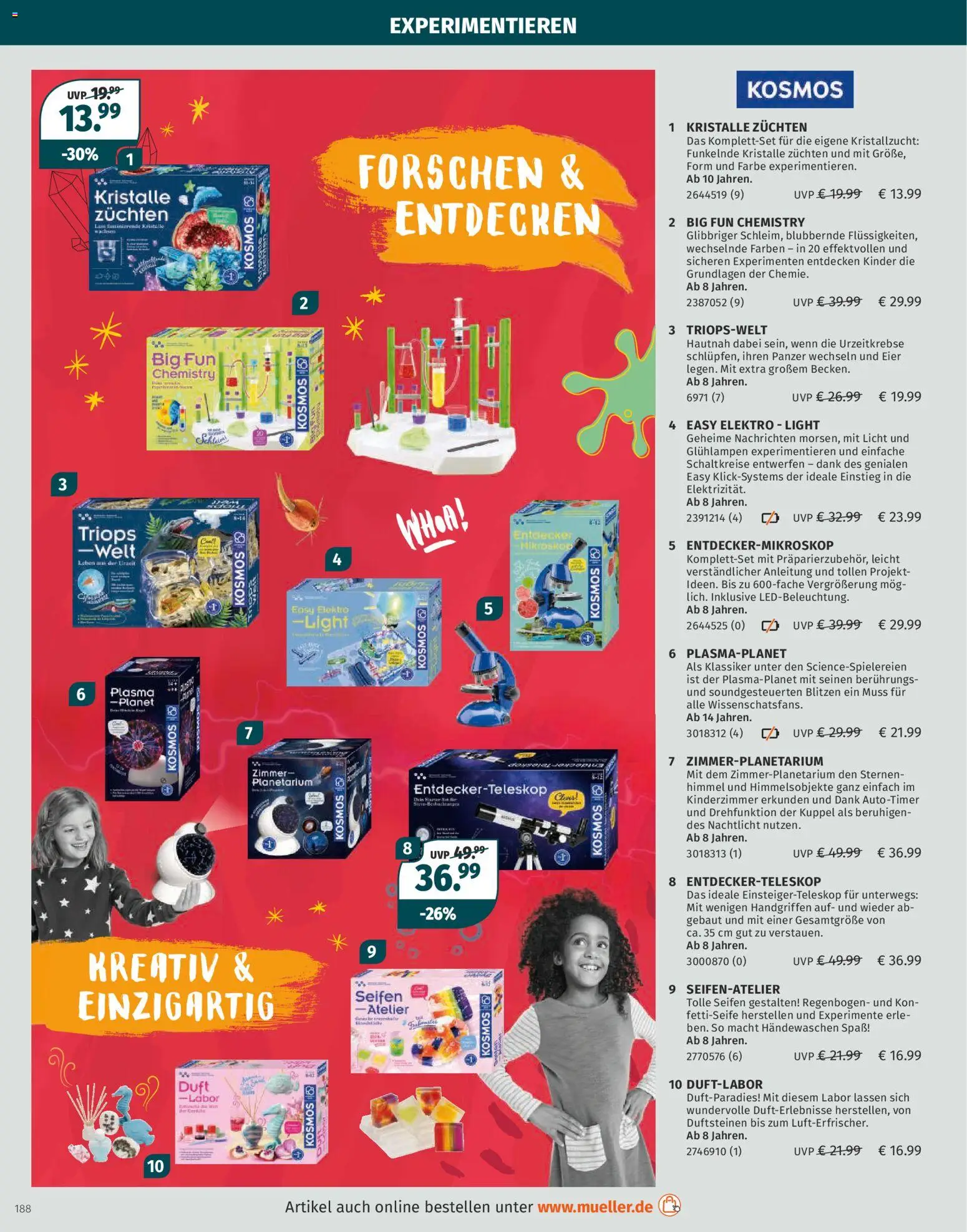 Müller Spielwarenkatalog – gültig ab 27.10.2025 | Seite: 188 | Produkte: Eier, Duft, Nachtlicht