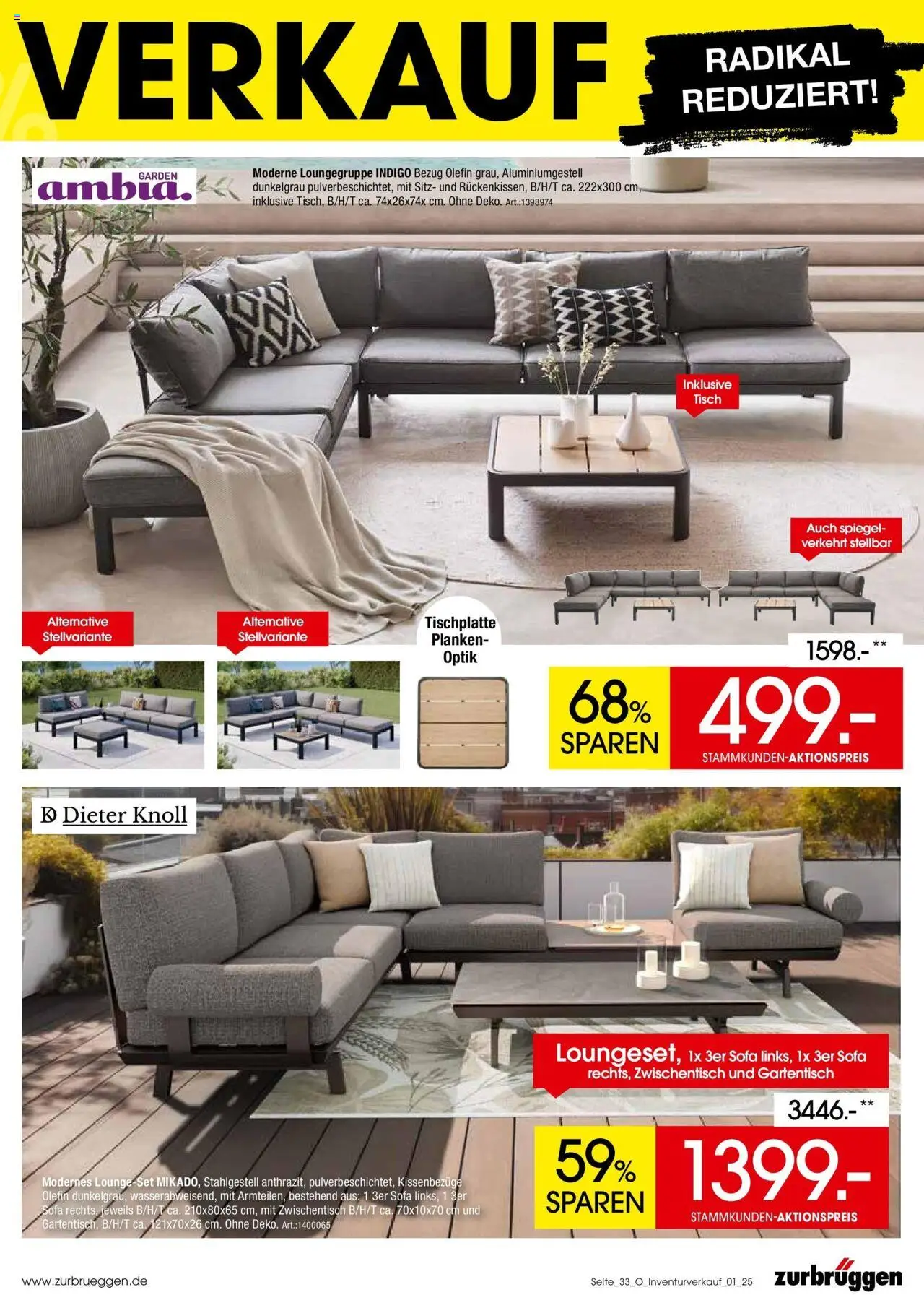 Zurbrüggen Großer Inventurverkauf – gültig ab 18.05.2025 | Seite: 27 | Produkte: Sofa, Tisch, Spiegel