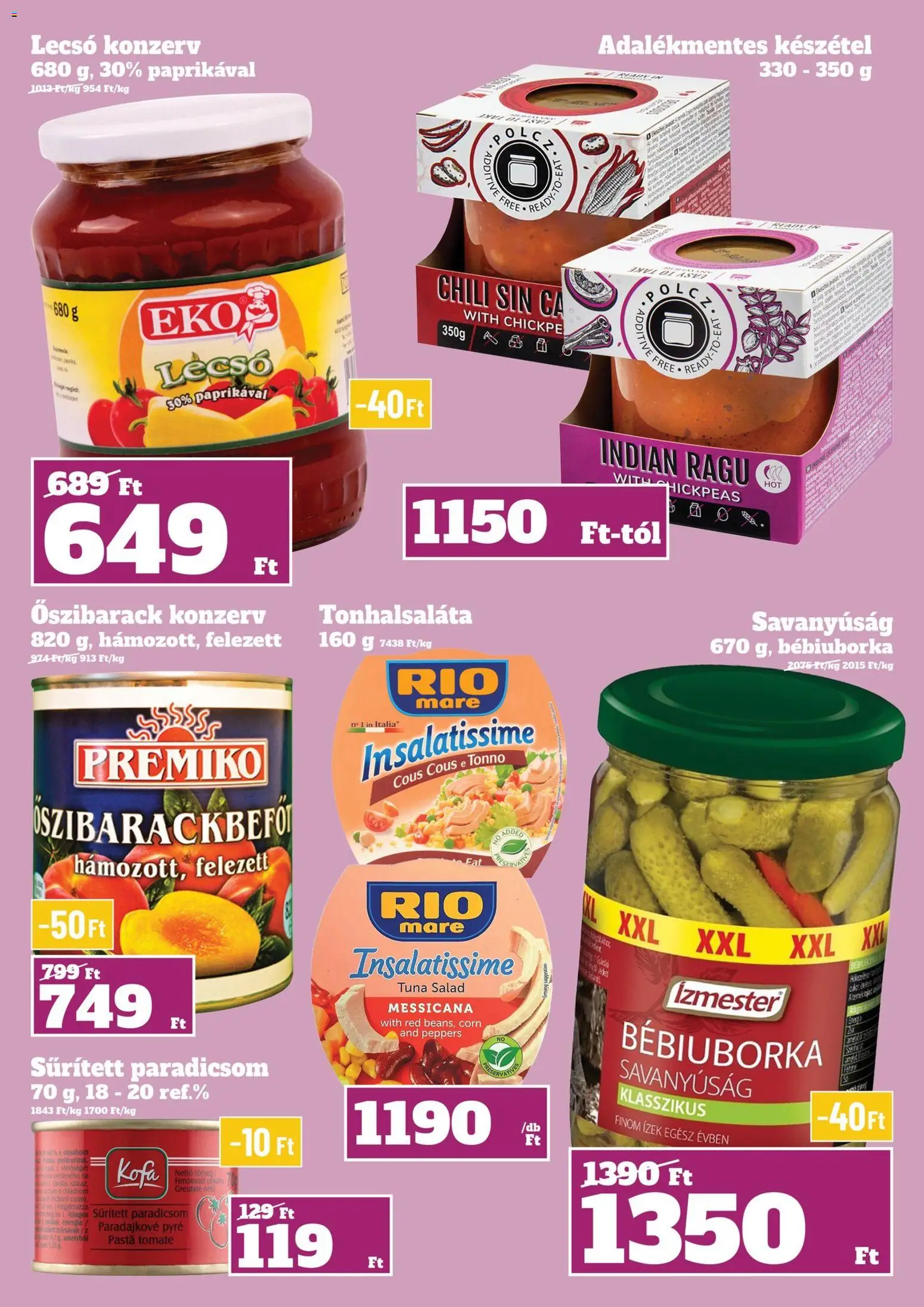 Family Diszkont akciós ujság - amely érvényes a következő dátumtól: 12.02.2026 | Oldal: 14 | Termékek: Chili, Sűrített paradicsom, Őszibarack konzerv, Készétel