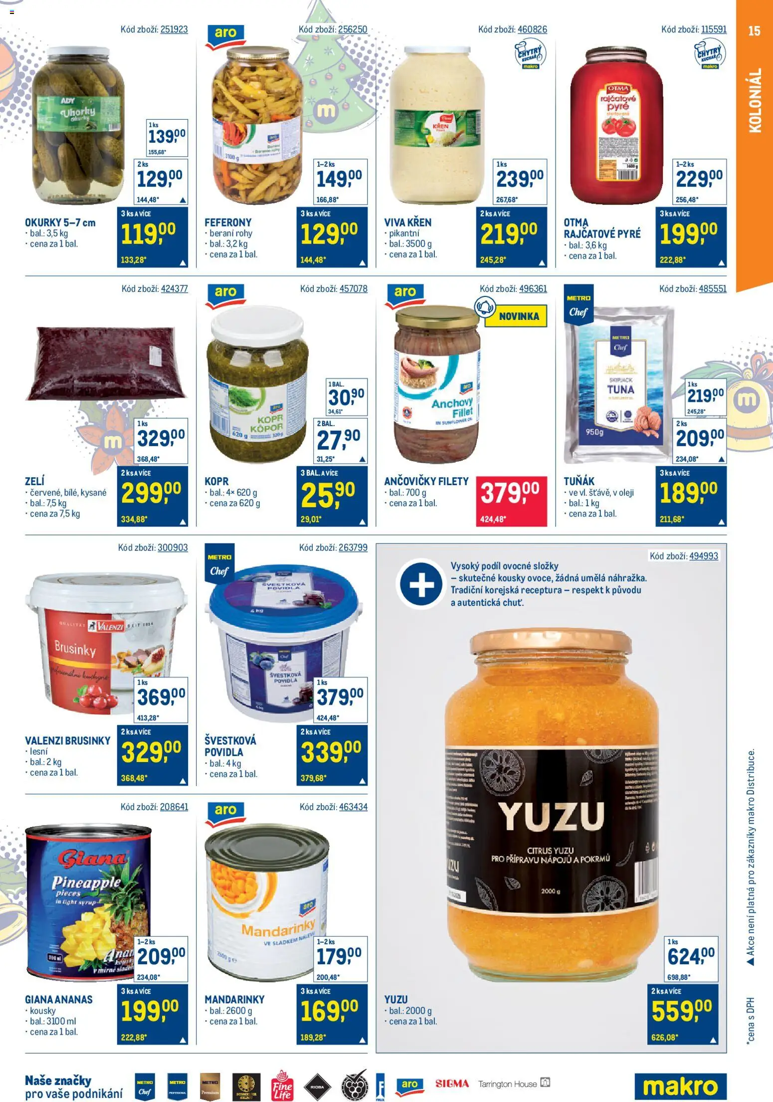 Makro leták - Gastronomie od 19.11.2025 | Strana: 15 | Produkty: Tuňák, Zelí, Mandarinky, Ančovičky