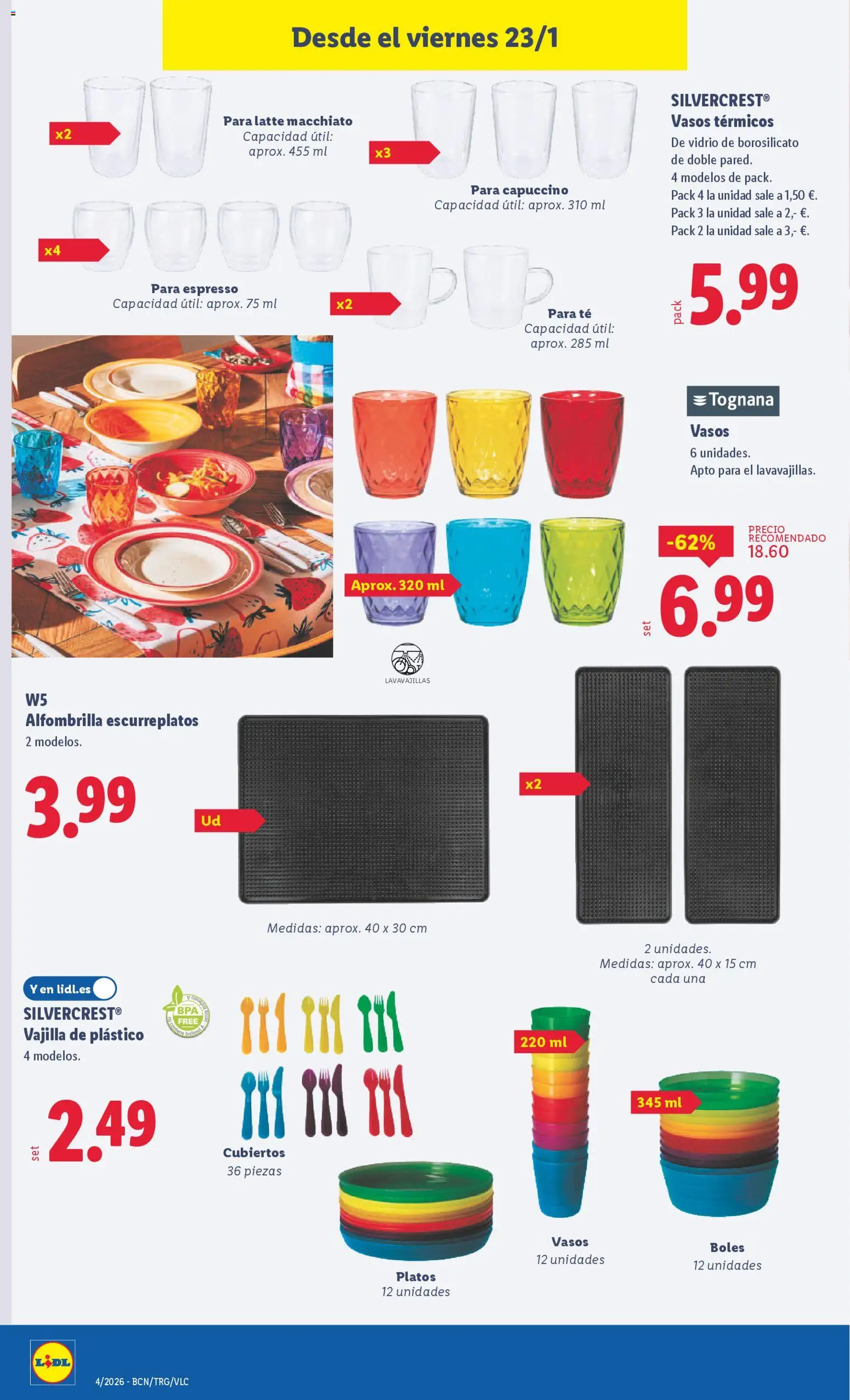 Lidl folleto de bazar │ válido desde el 19.01.2026 | Página: 26 | Productos: Vasos, Té, Βρεφικό κρεβάτι, Lavavajillas