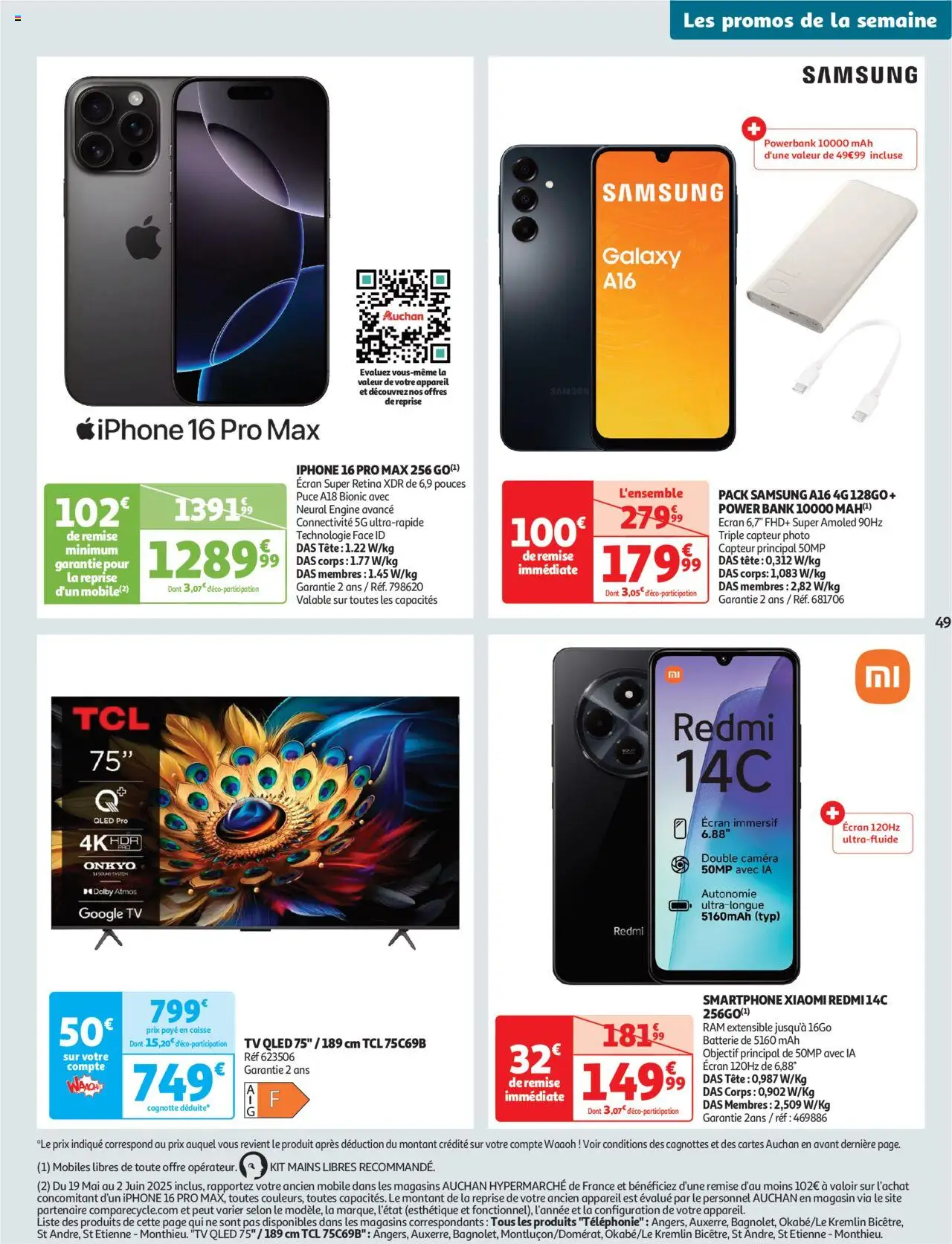  | Page: 49 | Produits: Smartphone, Télévision, Batterie, Caméra