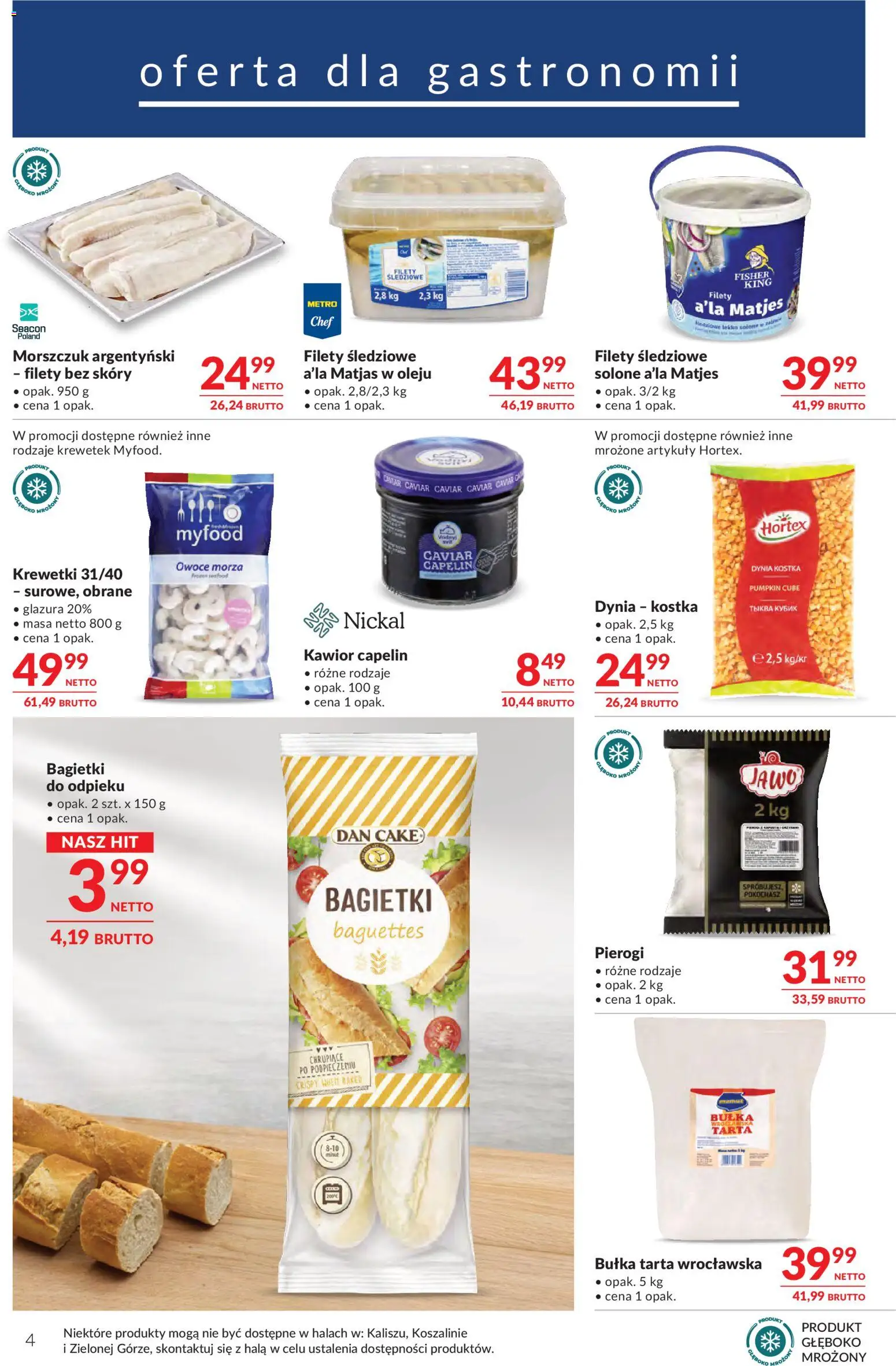 Makro Gazetka - Oferta dla gastronomii od 12.11.2025 | Strona: 4 | Produkty: Pierogi, Bułka tarta, Bułka, Owoce