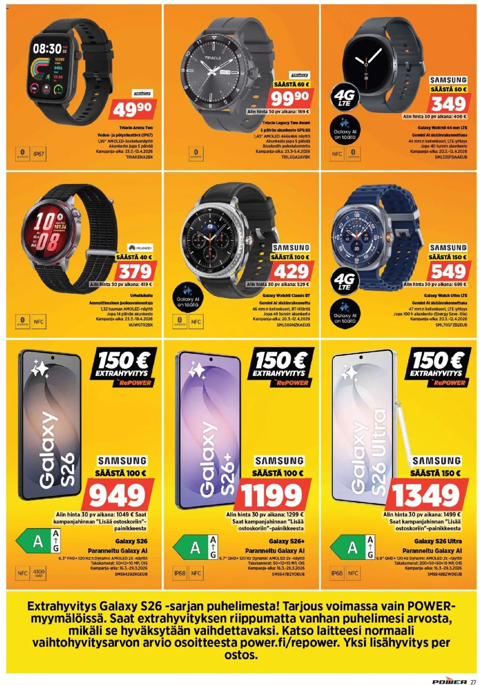 Power - POWER HINTAAN Viikon mainoslehti – voimassa 31.03.2026 alkaen | Sivu: 28 | Tuotteet: Näyttö