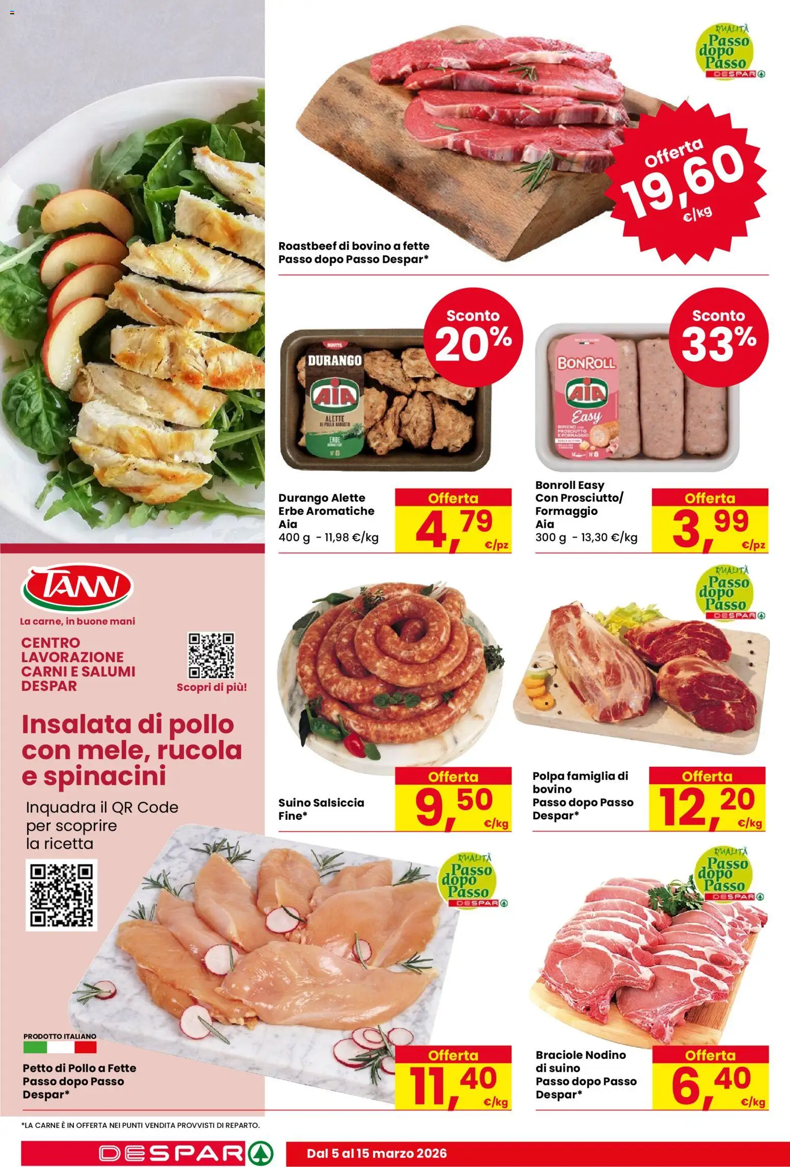 Volantino Despar del 05.03.2026 | Pagina: 6 | Prodotti: Petto di Pollo, Suino, Formaggio, Salsiccia