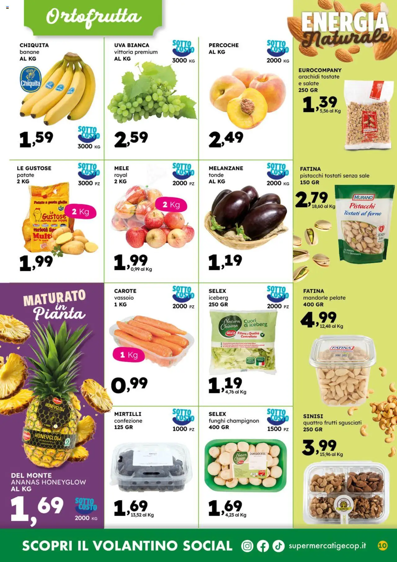 Volantino GECOP del 08.09.2025 | Pagina: 10 | Prodotti: Mele, Banane, Carote, Mandorle