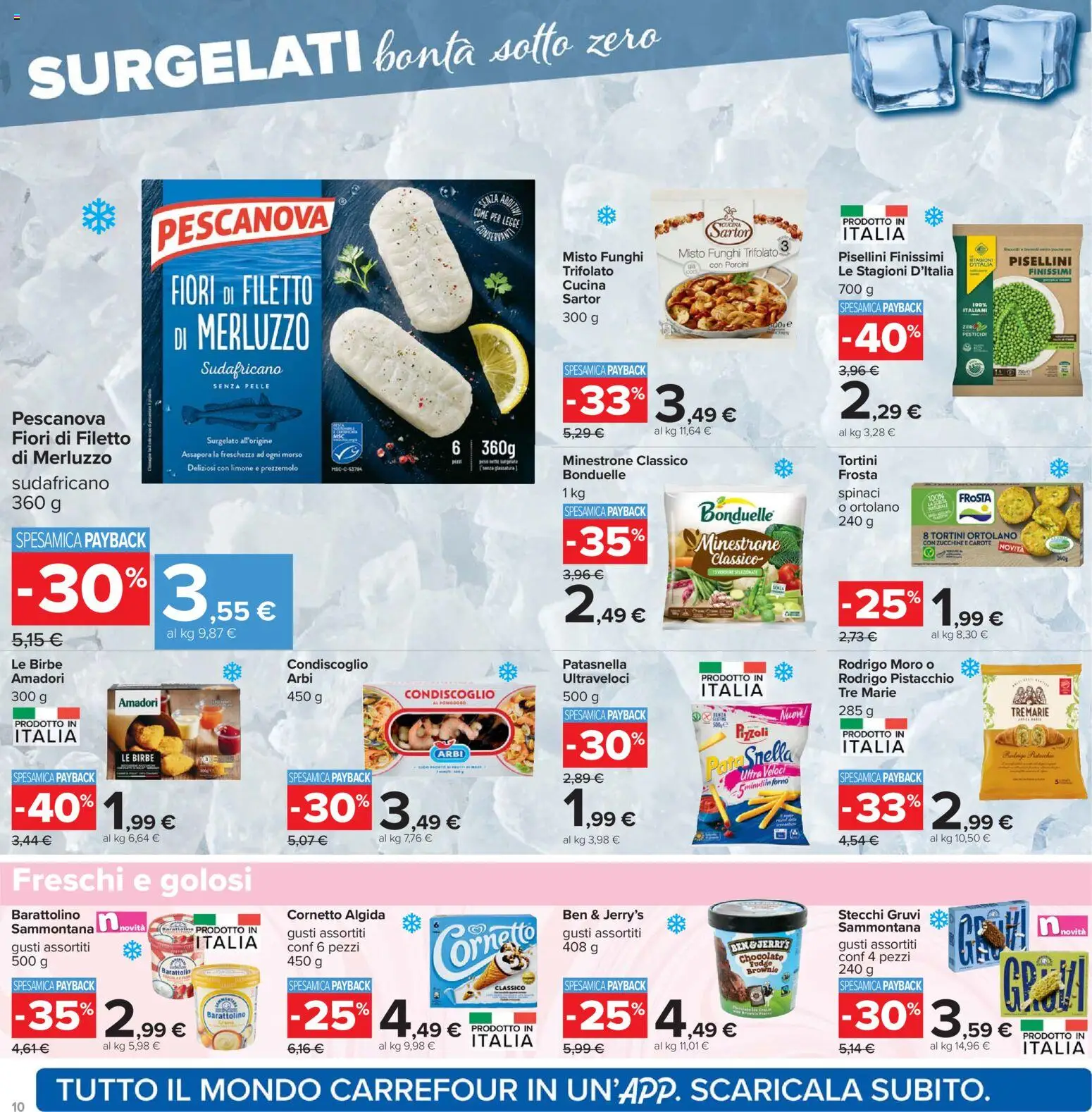 Volantino Carrefour del 07.04.2026 | Pagina: 10 | Prodotti: Merluzzo, Prezzemolo, Zucchine, Forno