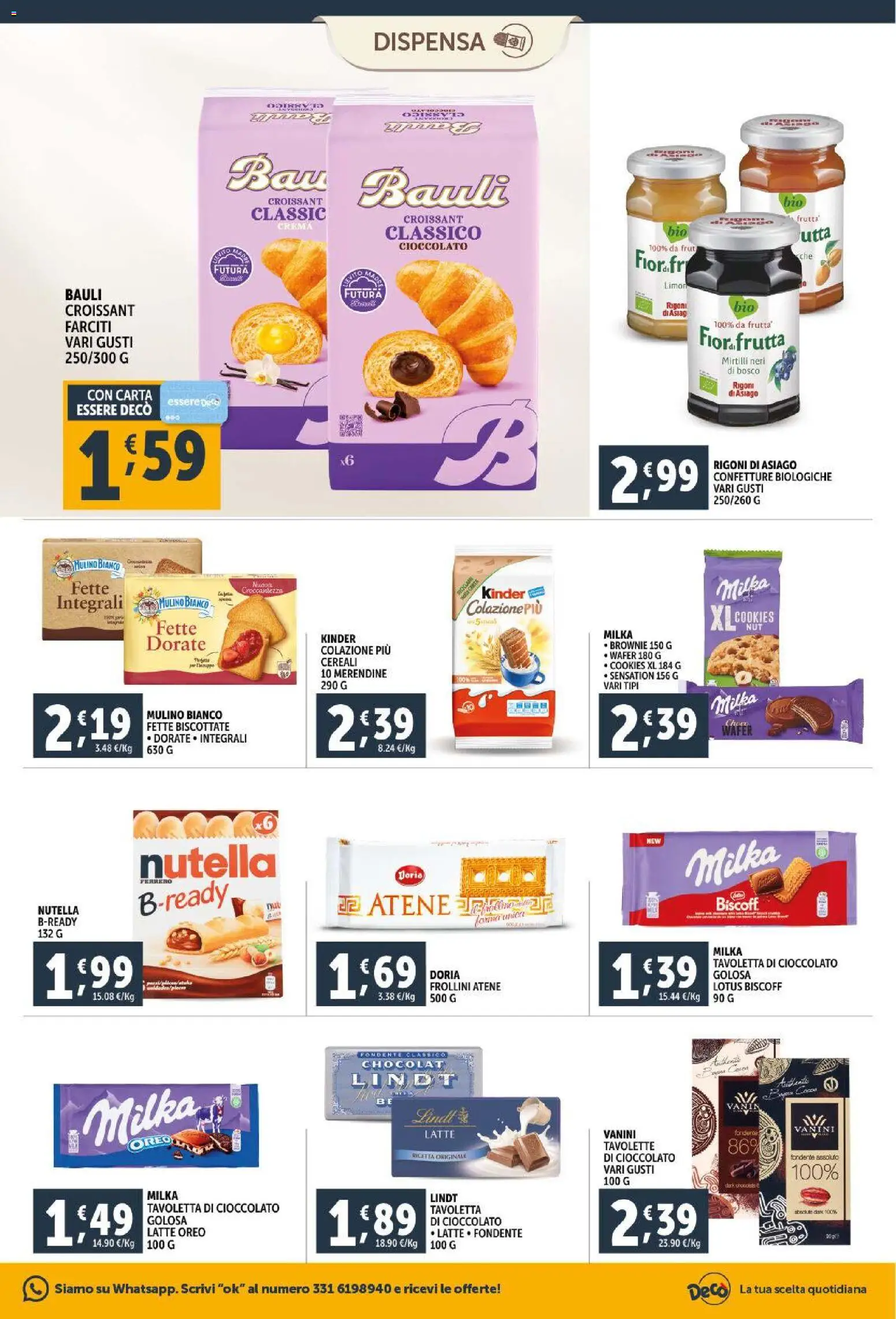 Volantino Decò del 30.01.2026 | Pagina: 13 | Prodotti: Cioccolato, Latte, Mirtilli, Frollini
