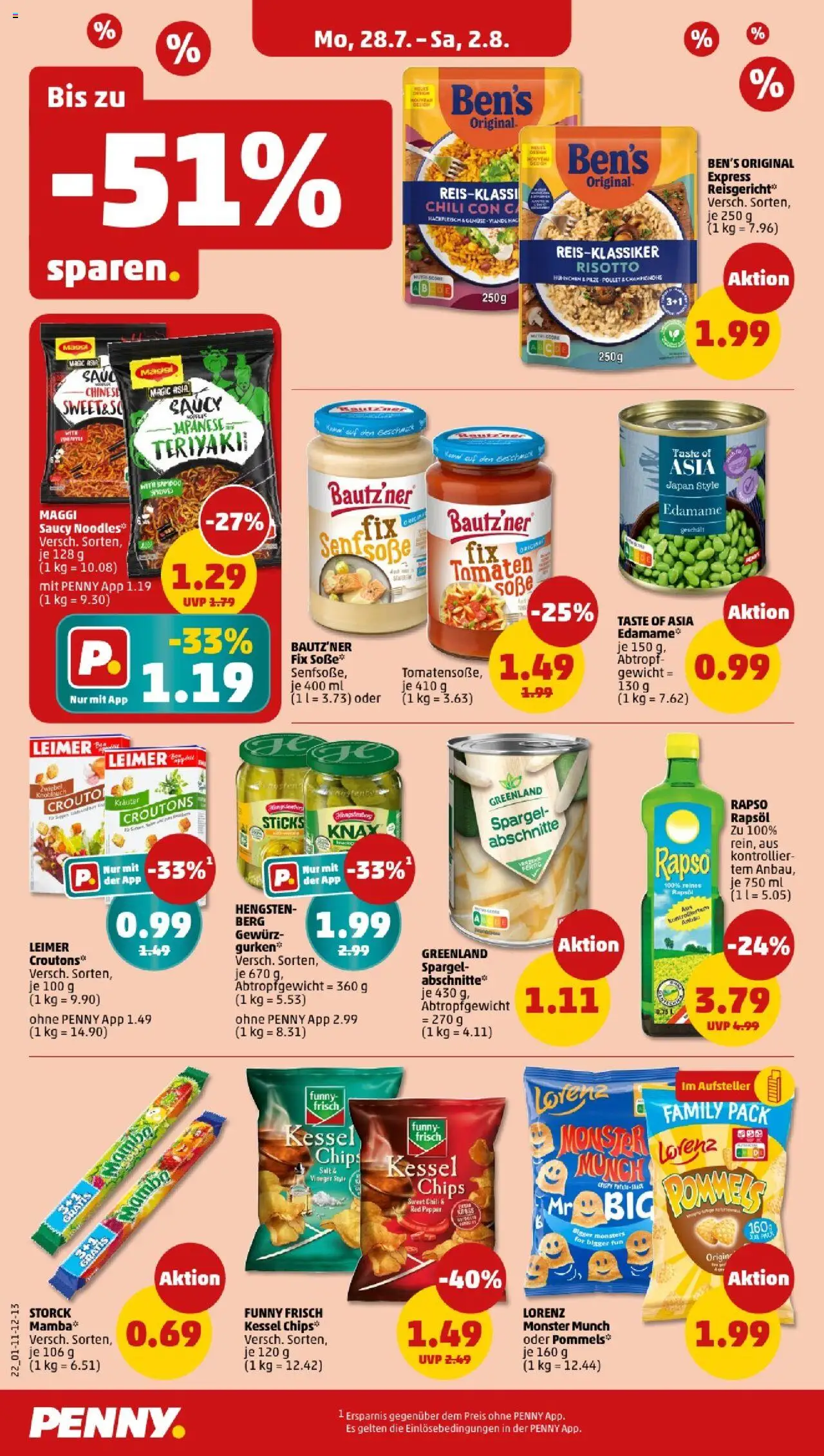 Penny - Sachsen - gültig ab dem 28.07.2025 | Seite: 22 | Produkte: Gewicht, Tomaten, Chili, Chips