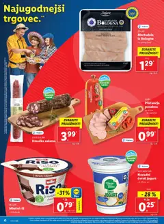 Lidl katalog │ velja od 14.08.2025 | Stran: 10 | Izdelki: Mortadela, Jogurt, Salama, Riz