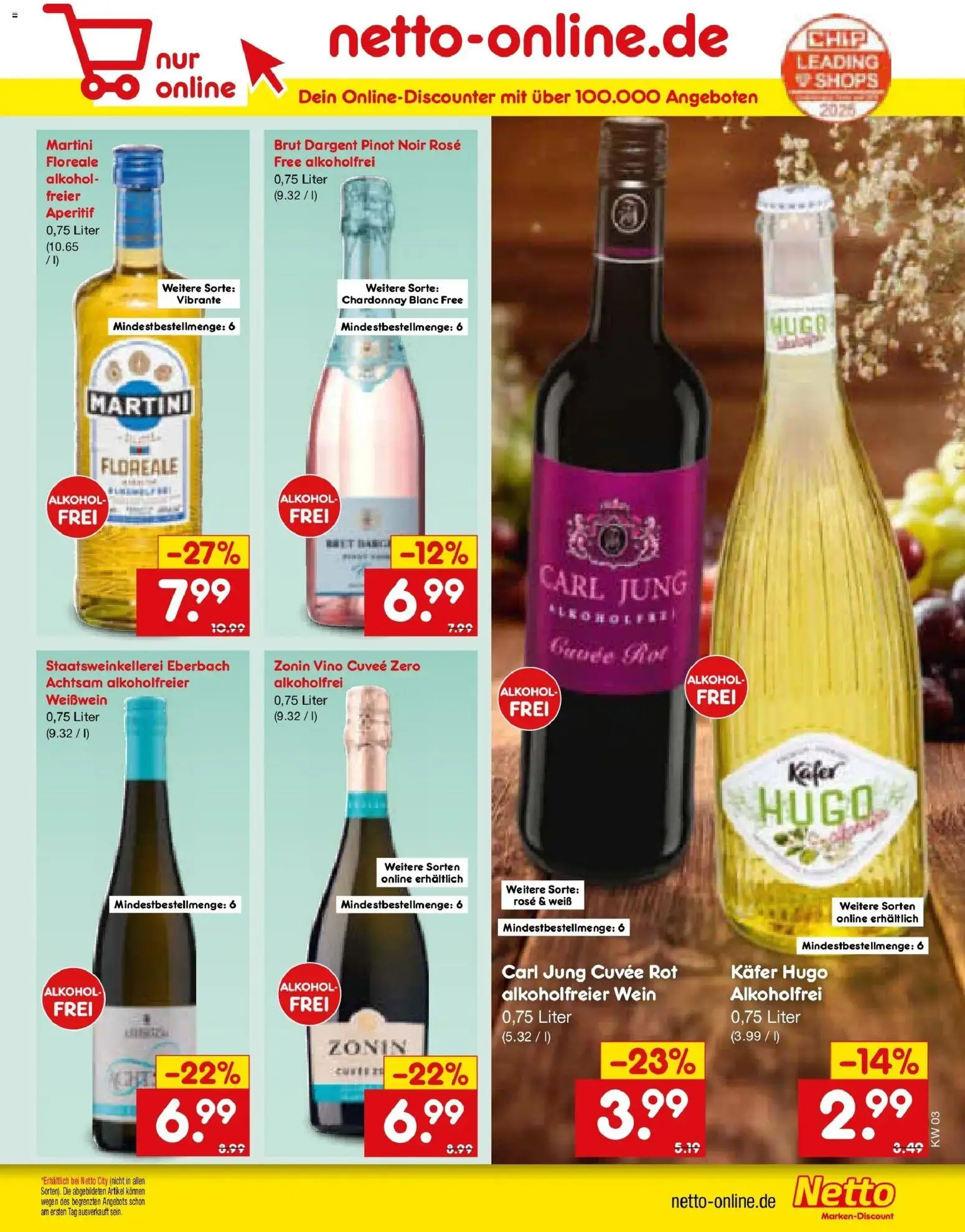 Netto Marken-Discount prospekt Kruft	 – gültig ab 12.01.2026 | Seite: 25 | Produkte: Weißwein, Brut dargent, Wein, Hugo