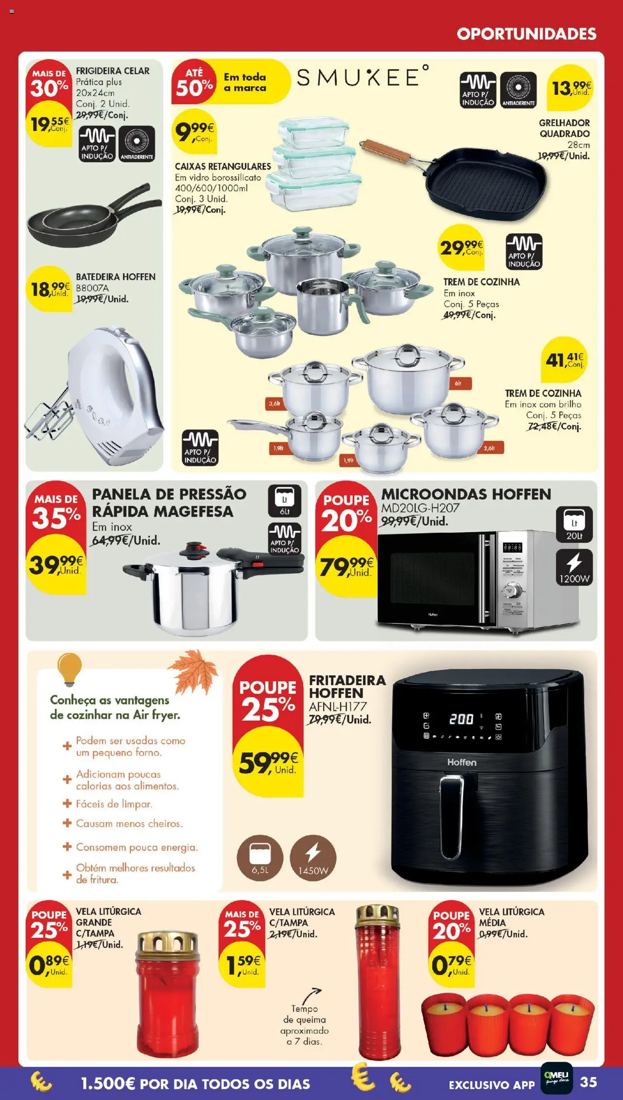Pingo Doce Poupe Esta Semana Madeira │ válido de 21.10.2025 | Página: 35 | Produtos: Frigideira, Microondas, Panela, Panela de pressão