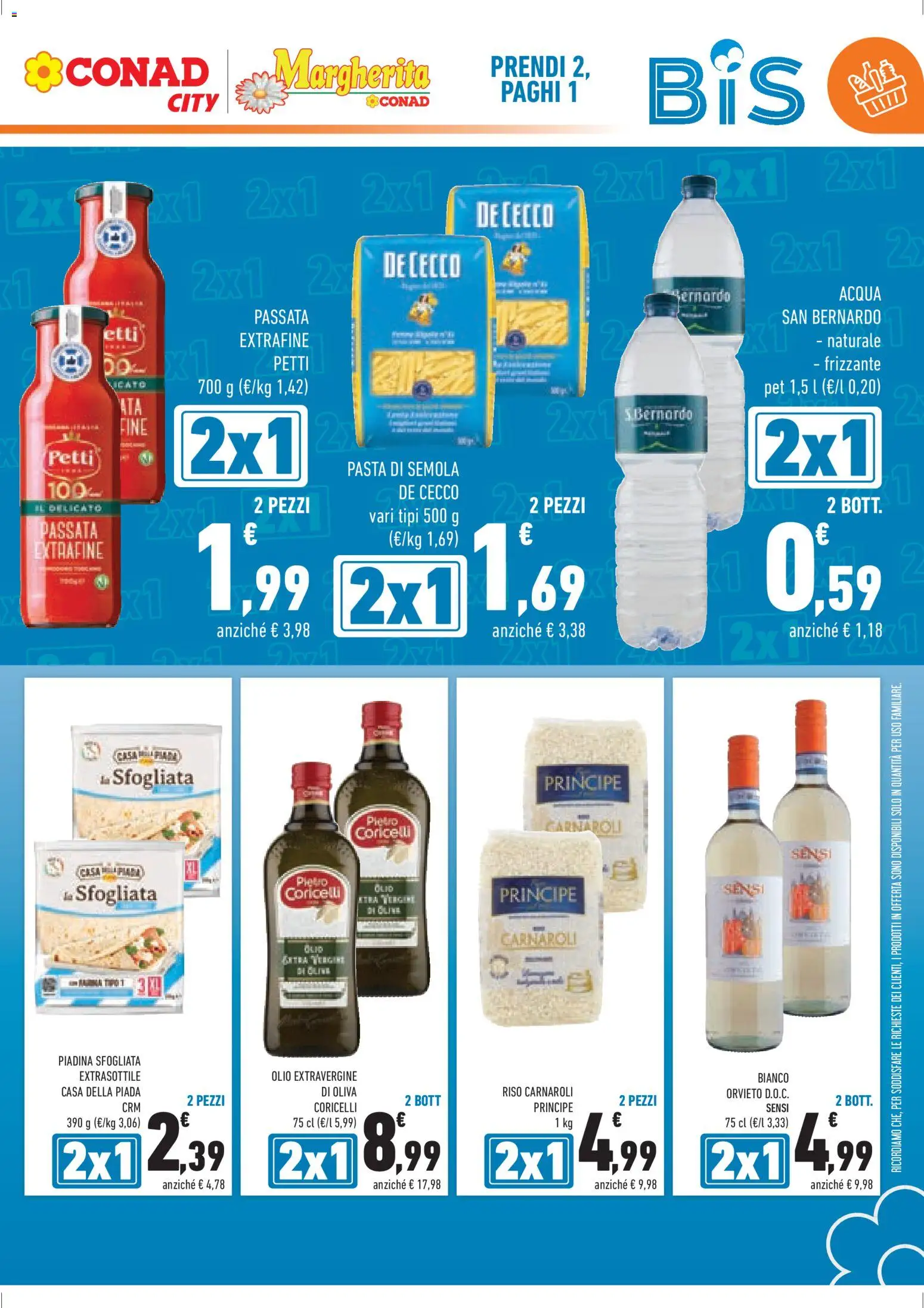 Volantino Conad del 07.01.2026 | Pagina: 3 | Prodotti: Riso, Olio, Pasta, Piadina