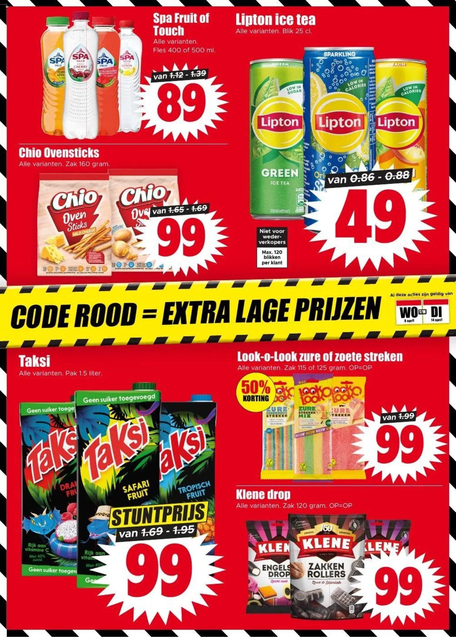 {H1} | Pagina: 5 | Producten: Zuivel, Waffelini, Fles, Fruit