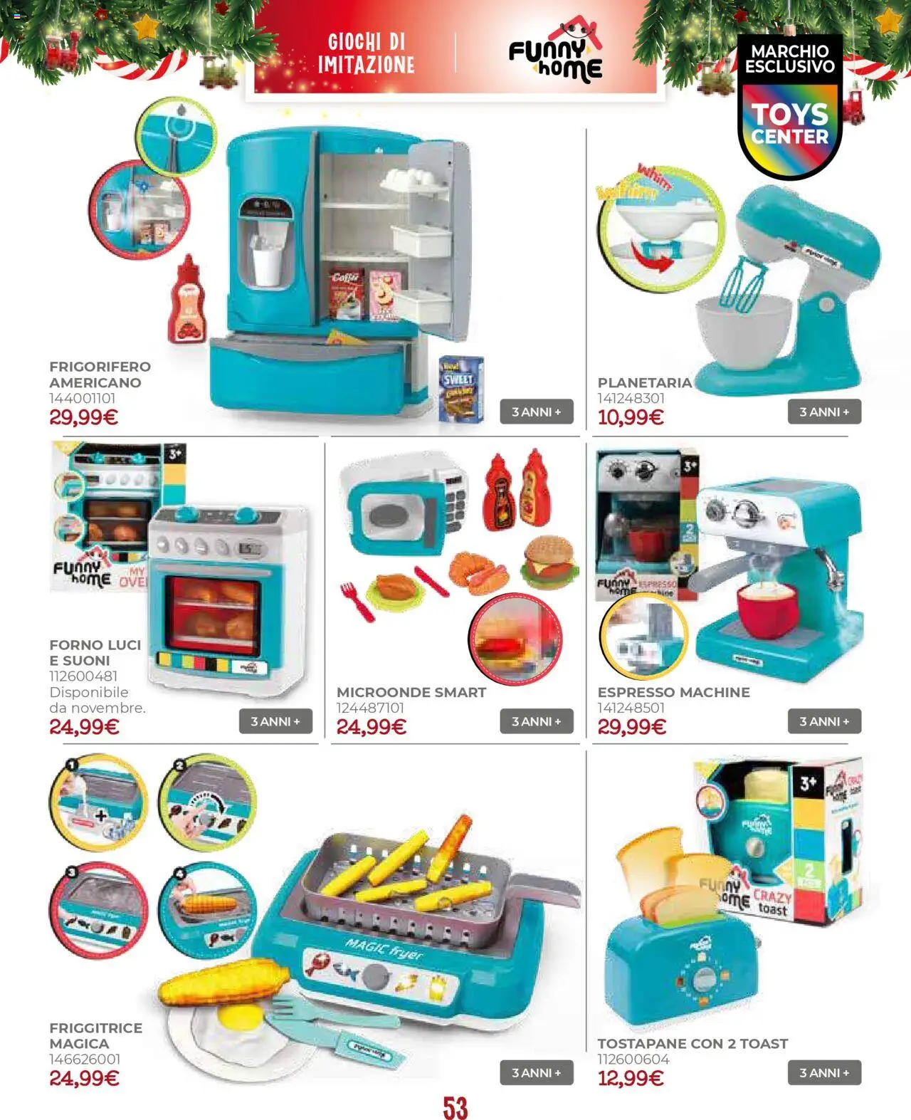 Volantino Toys Center del 17.10.2025 | Pagina: 55 | Prodotti: Microonde, Frigorifero, Forno, Tostapane