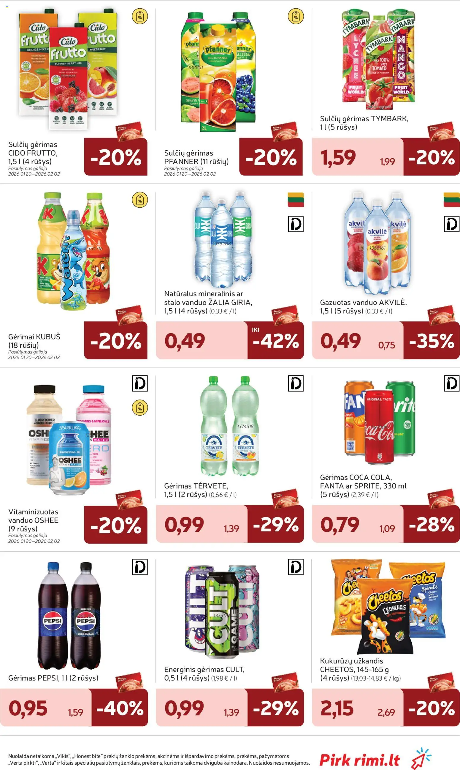 Rimi akcijos nuo 20.01.2026 | Puslapis: 21 | Prekių: Energinis gėrimas