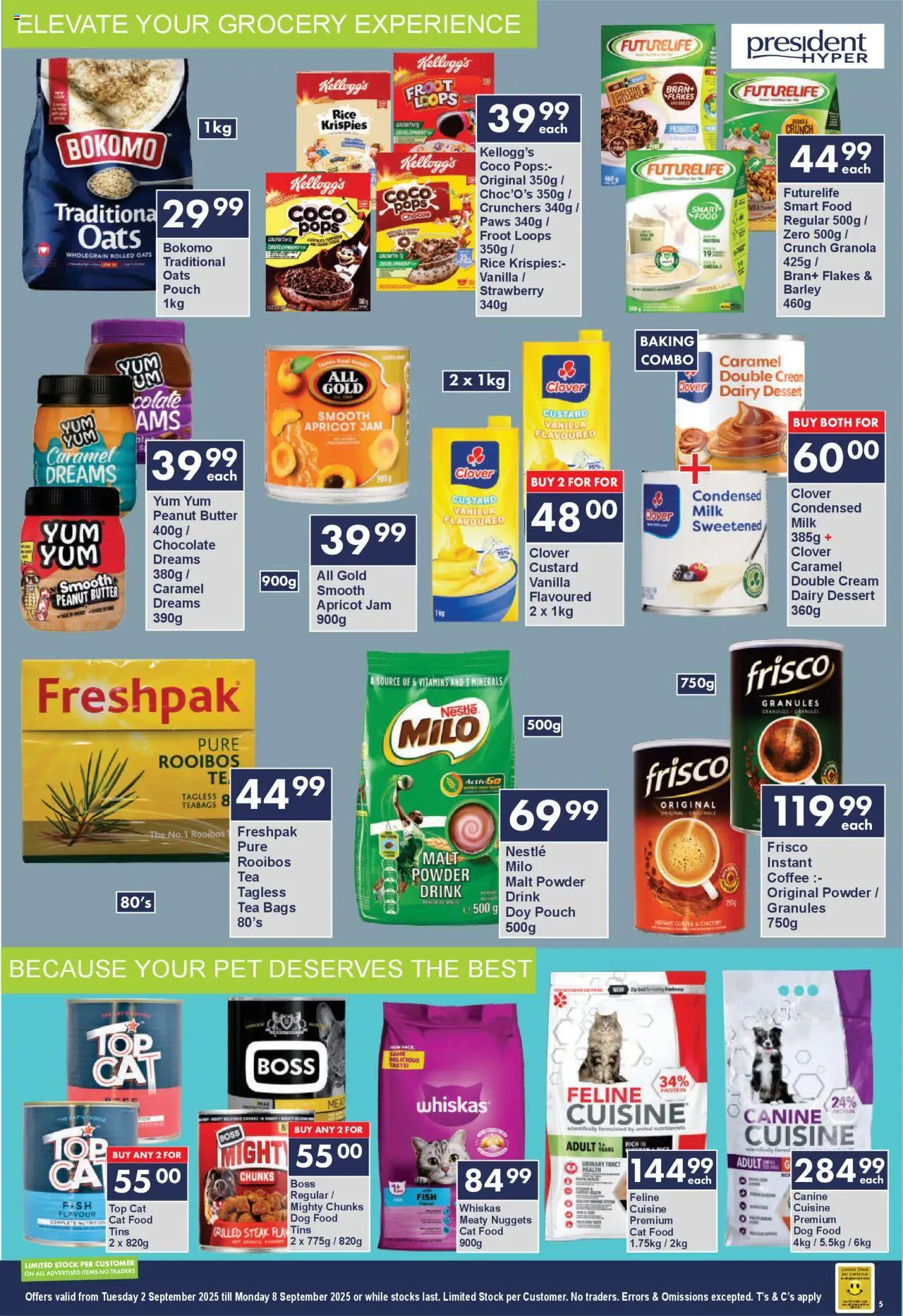President Hyper - Birthday Sale │ valid from 02.09.2025 | Page: 5 | Products: Jam, Coffee, Fish, Tea