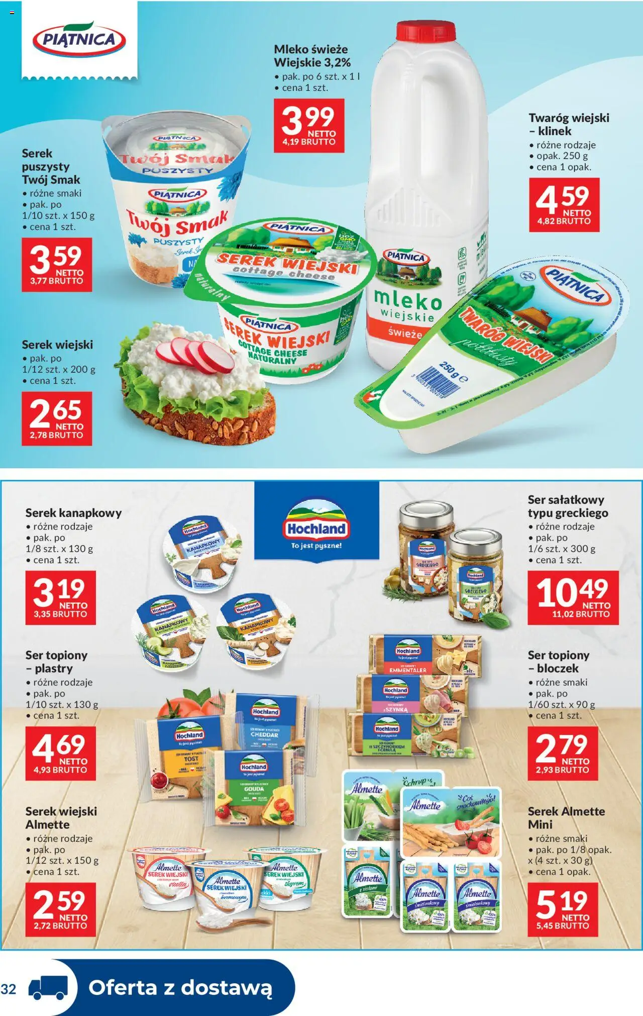 Makro Gazetka - Dystrybucja do sklepów od 19.08.2025 | Strona: 32 | Produkty: Serek, Ser, Twaróg, Cheddar