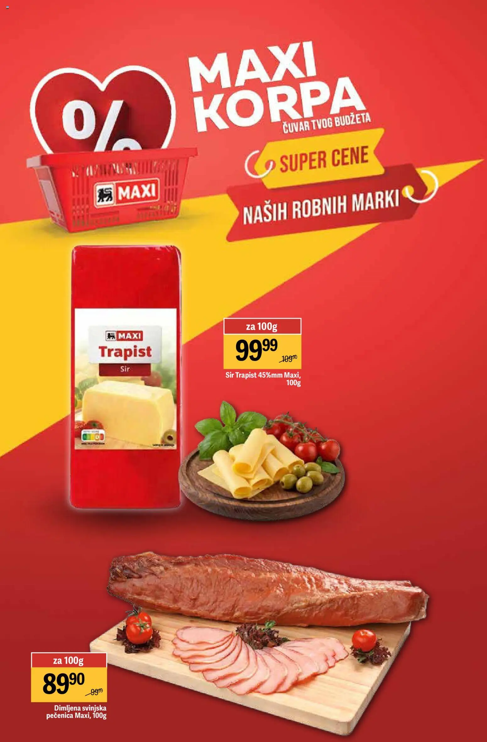 Maxi katalog - važi od 26.03.2026 | Strana: 6 | Proizvode: Korpa, Sir, Pečenica