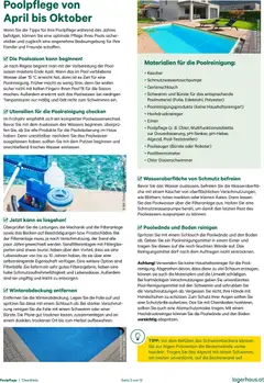 Lagerhaus  Checkliste Poolpflege und Gartenteichpflege ab 12.11.2025 gültig | Seite: 3 | Produkte: Wasser, Roboter, Bürste