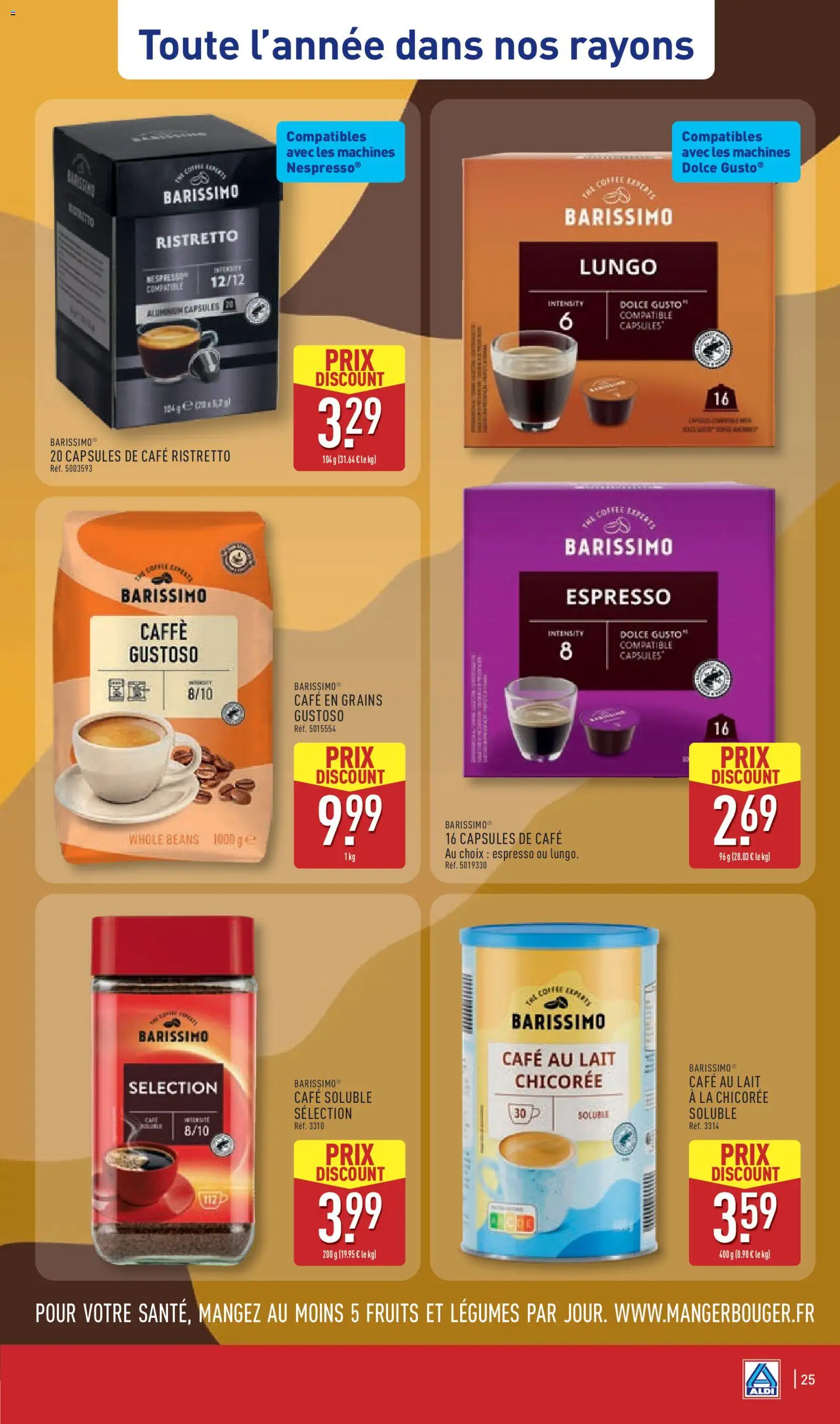 {H1} | Page: 27 | Produits: Dolce Gusto, Café en grains, Café soluble, Lait