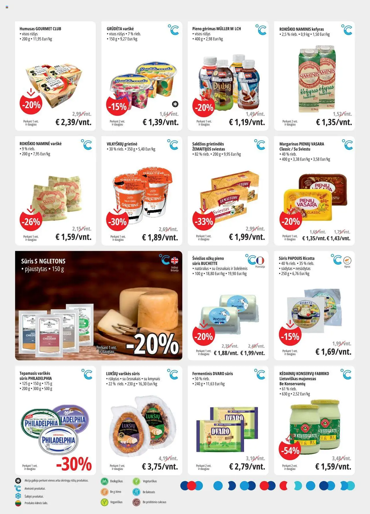 ePromo akcijos nuo 17.09.2025 | Puslapis: 2 | Prekių: Margarinas, Sūris, Majonezas, Grietinė