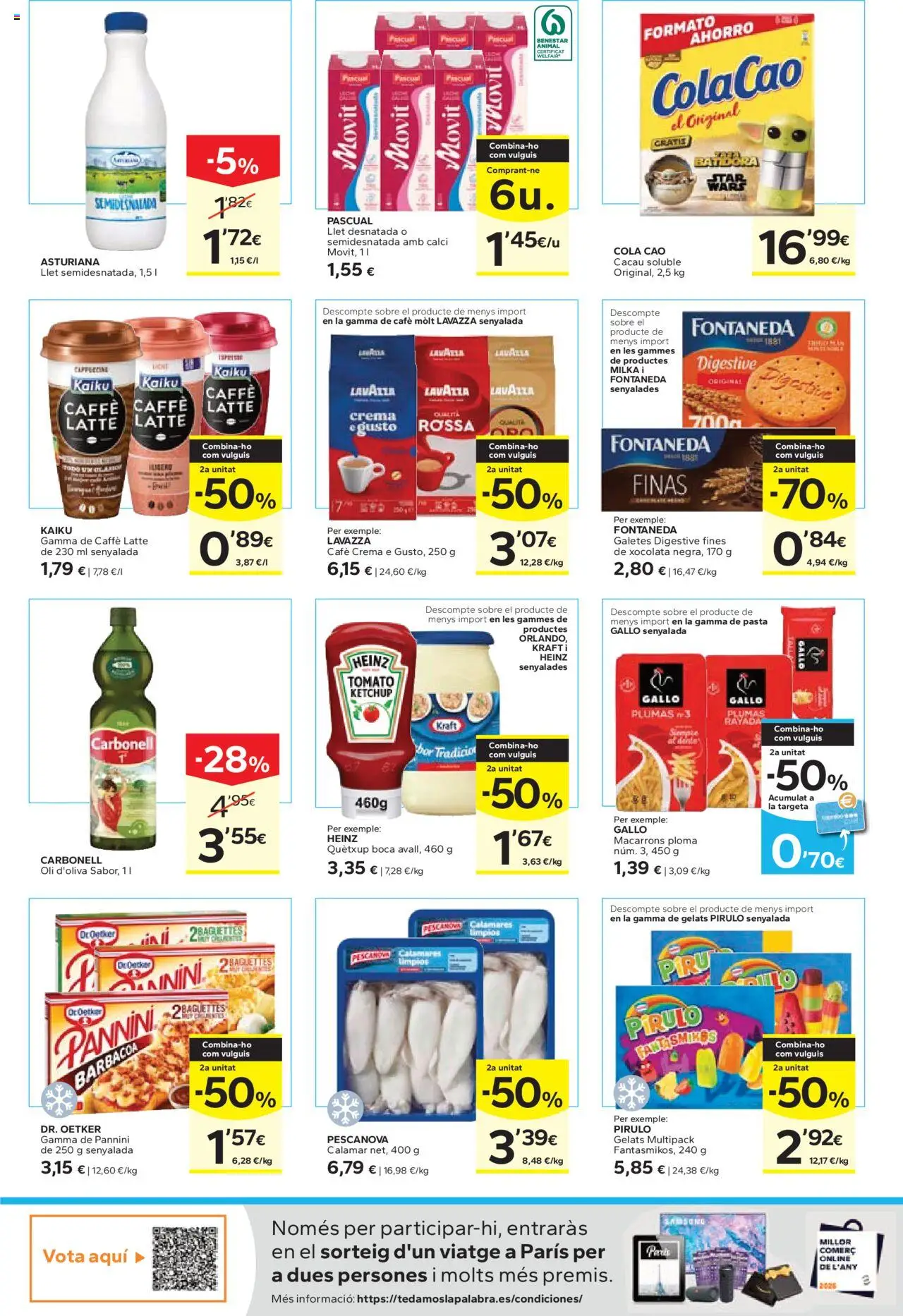 Caprabo - Provincia de Barcelona │ válido desde el 14.08.2025 | Página: 5 | Productos: Calamares, Café, Pasta, Crema