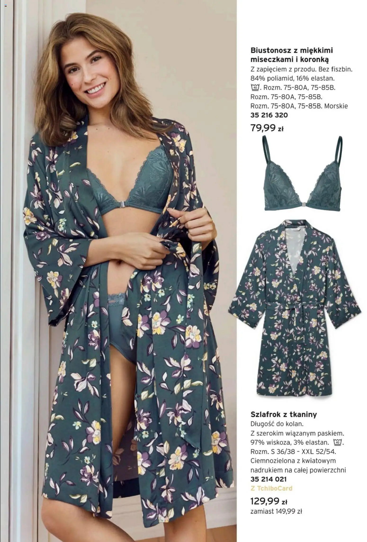 Tchibo promocje od 17.03.2026 | Strona: 9 | Produkty: Biustonosz, Szlafrok