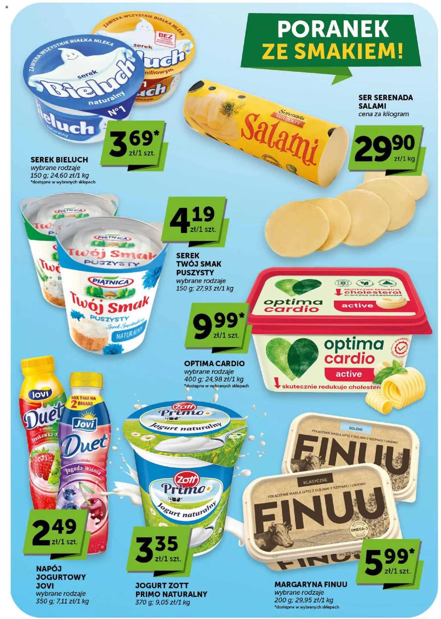 Groszek gazetka od 12.03.2026 | Strona: 24 | Produkty: Serek Twój Smak, Ser żółty, Optima cardio, Ser