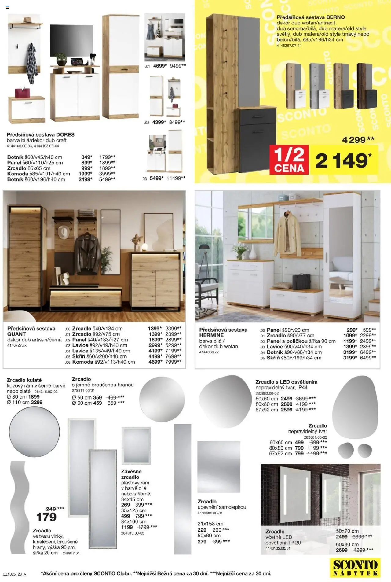 Sconto nábytek leták od 06.08.2025 | Strana: 23 | Produkty: Nábytek, Botník, LED, Skříň