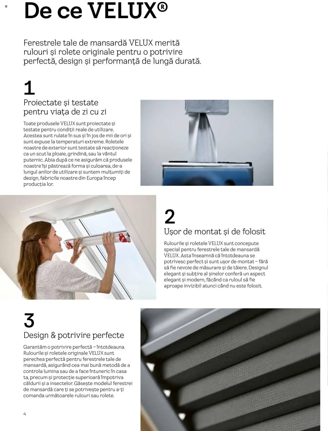 Velux catalog - Rulouri şi rolete – valabil de la 25.02.2025 | Pagină: 4 | Produse: Tavuk suyu