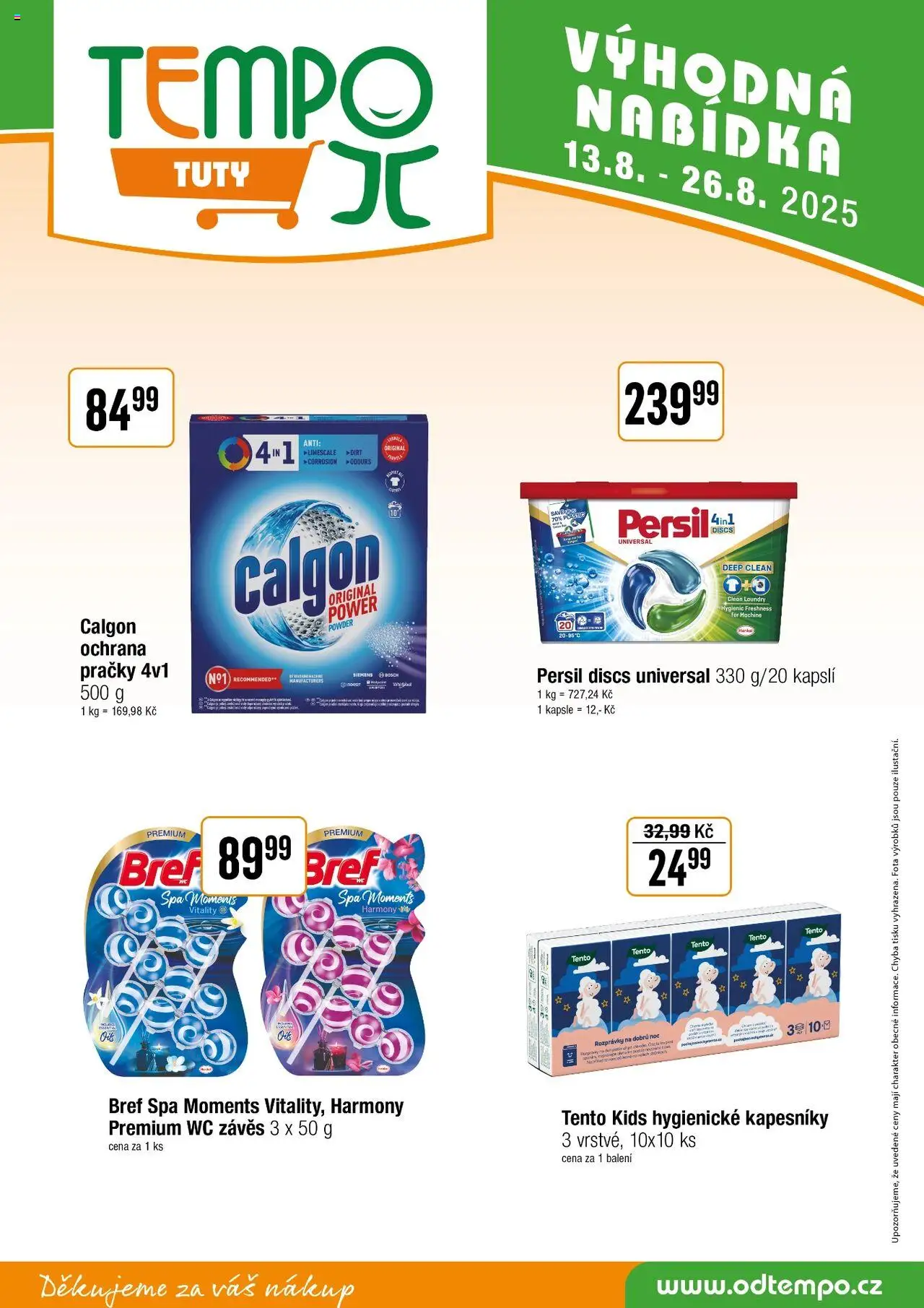 Tempo leták - Tuty od 13.08.2025 | Strana: 16 | Produkty: Závěs, Kapsle, Pračky, Persil