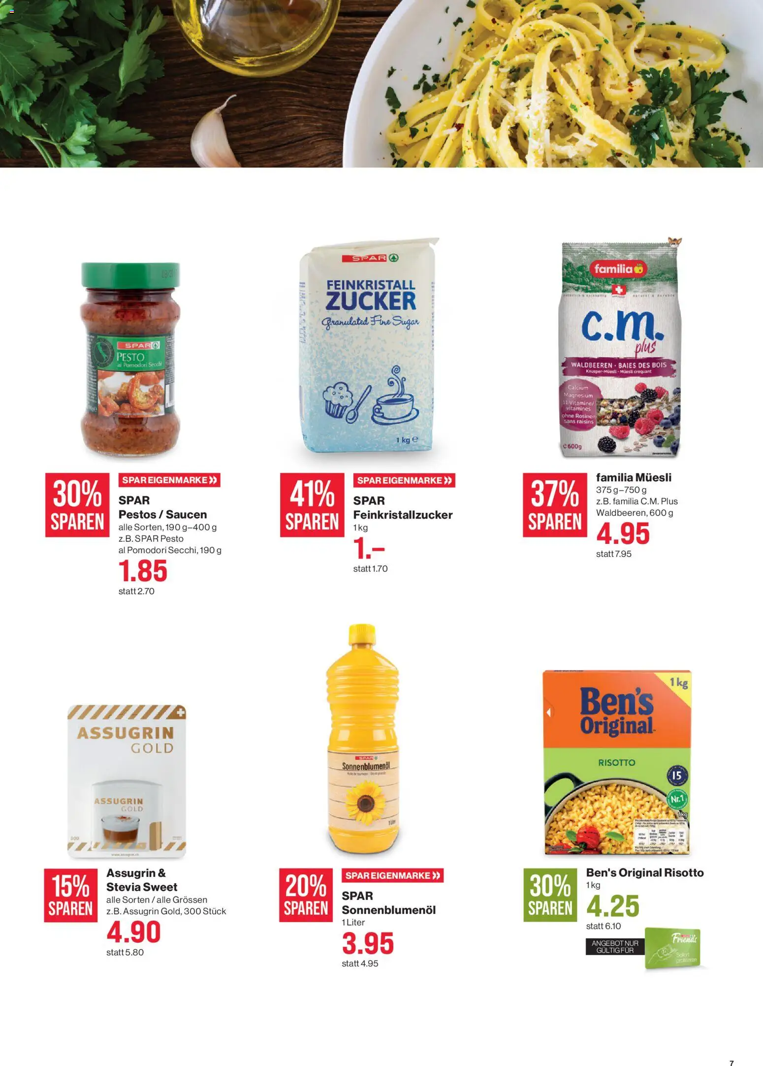 SPAR Aktionen – gültig ab 31.12.2025 | Seite: 7 | Produkte: Rosinen, Zucker