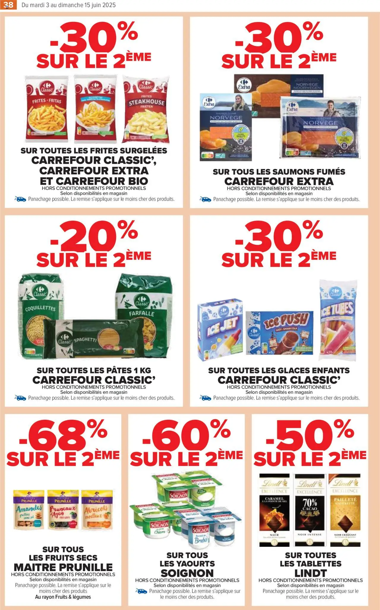  | Page: 40 | Produits: Frites, Coquillettes, Pâtes, Amandes