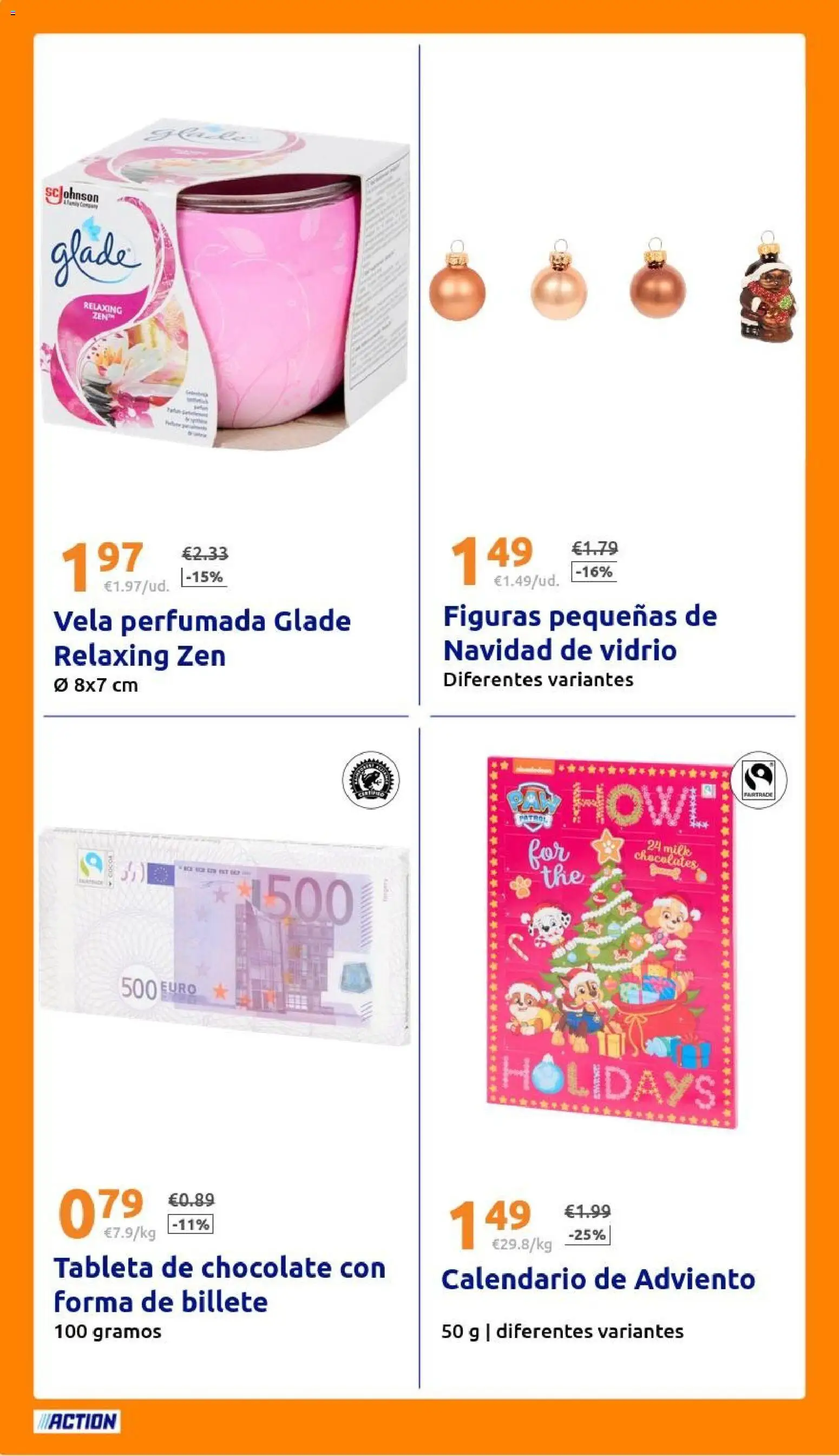 Action - Action ES week 47 2025 │ válido desde el 19.11.2025 | Página: 24 | Productos: Chocolate, Tableta, Vela