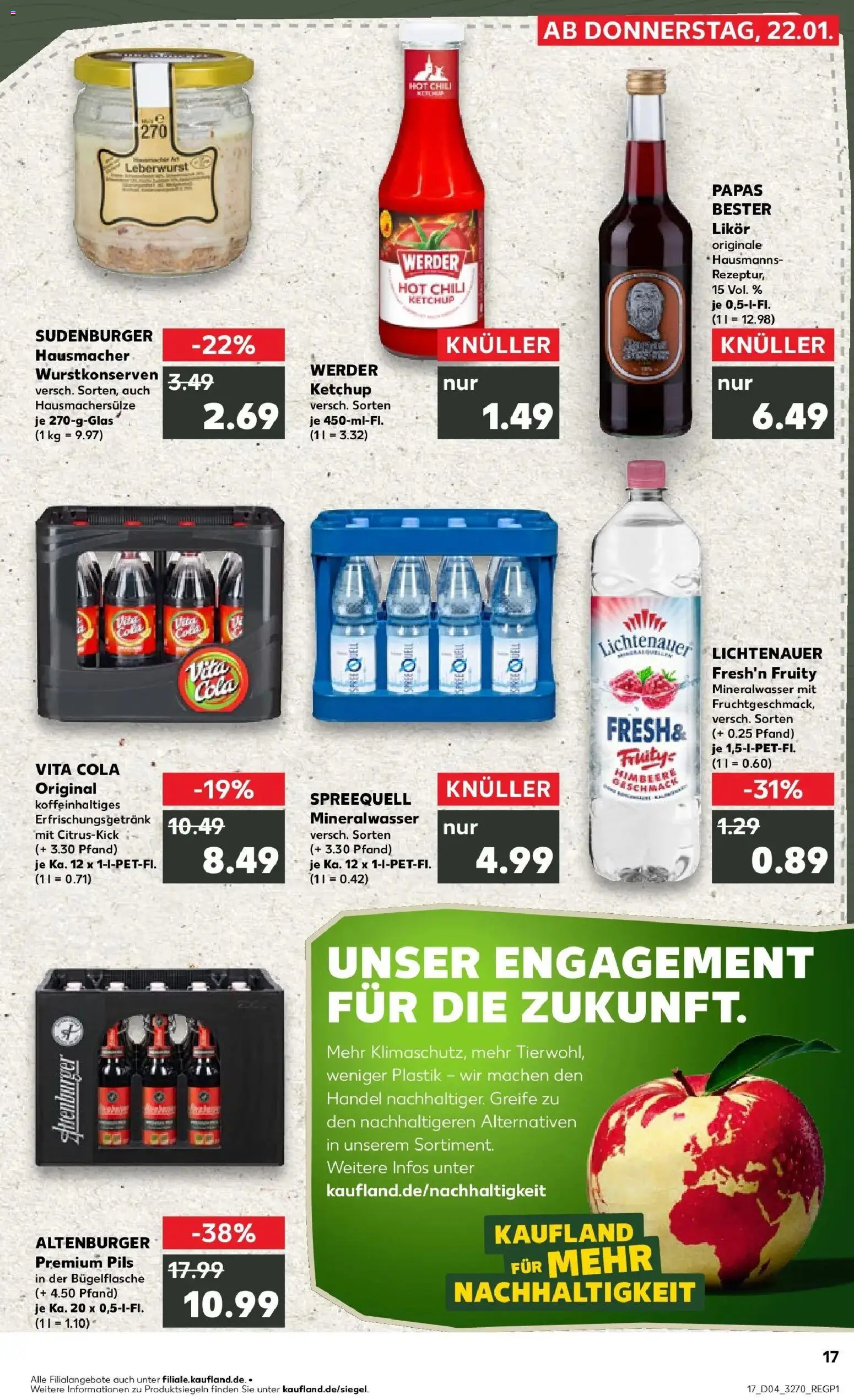 Kaufland prospekt Brandenburg An Der Havel	 – gültig ab 22.01.2026 | Seite: 2 | Produkte: Cola, Mineralwasser, Vita cola, Himbeere