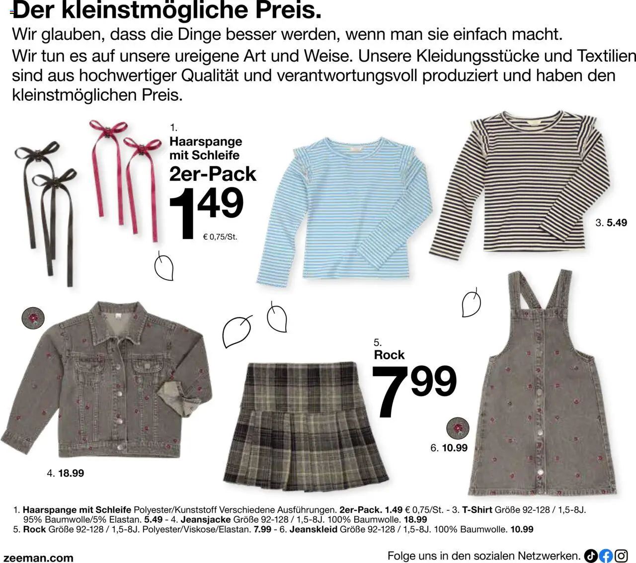 Zeeman Babyprospekt – gültig ab 18.07.2025 | Seite: 32 | Produkte: Jeansjacke, Rock