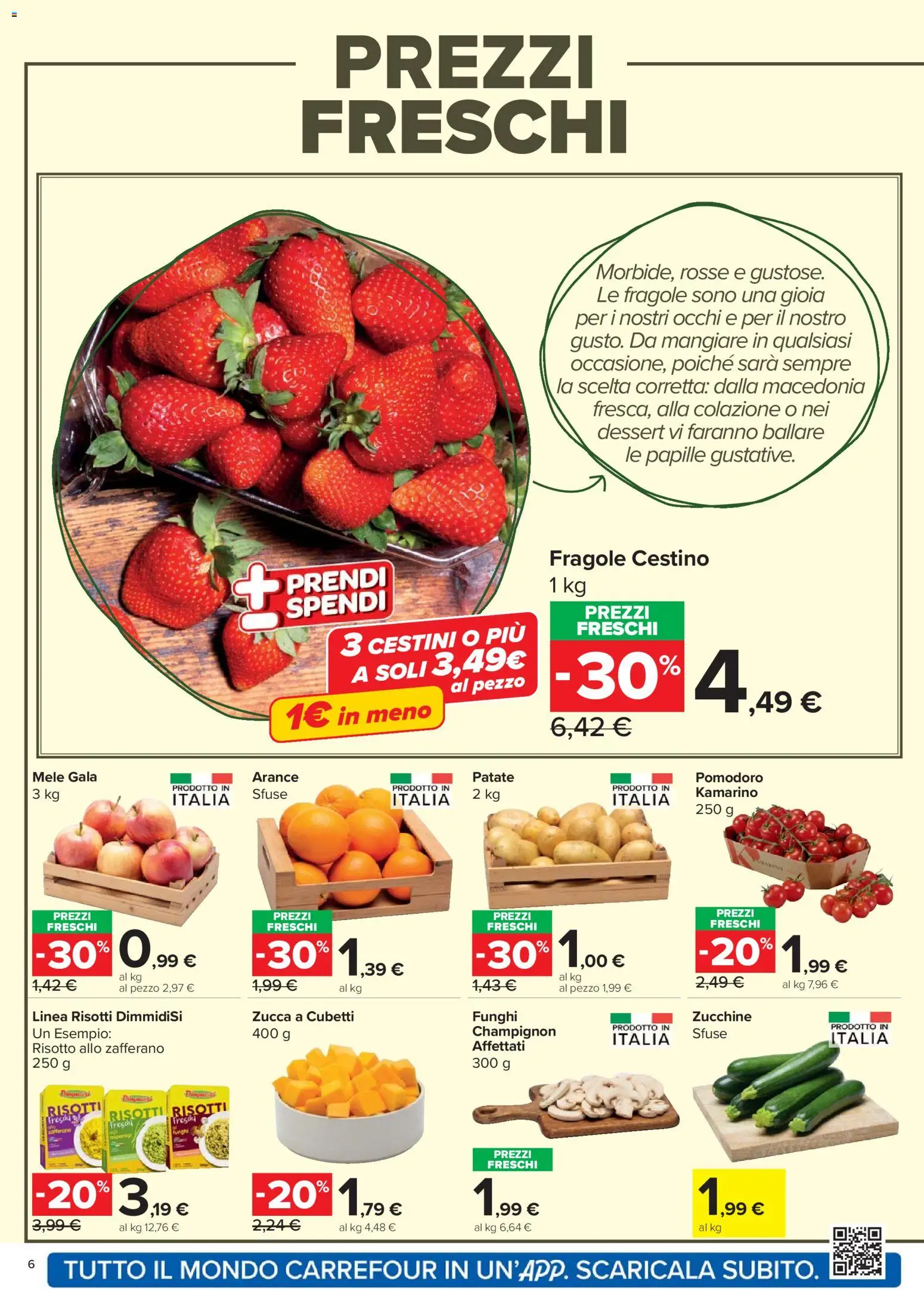 Volantino Carrefour del 02.03.2026 | Pagina: 6 | Prodotti: Mele, Arance, Patate, Cestino