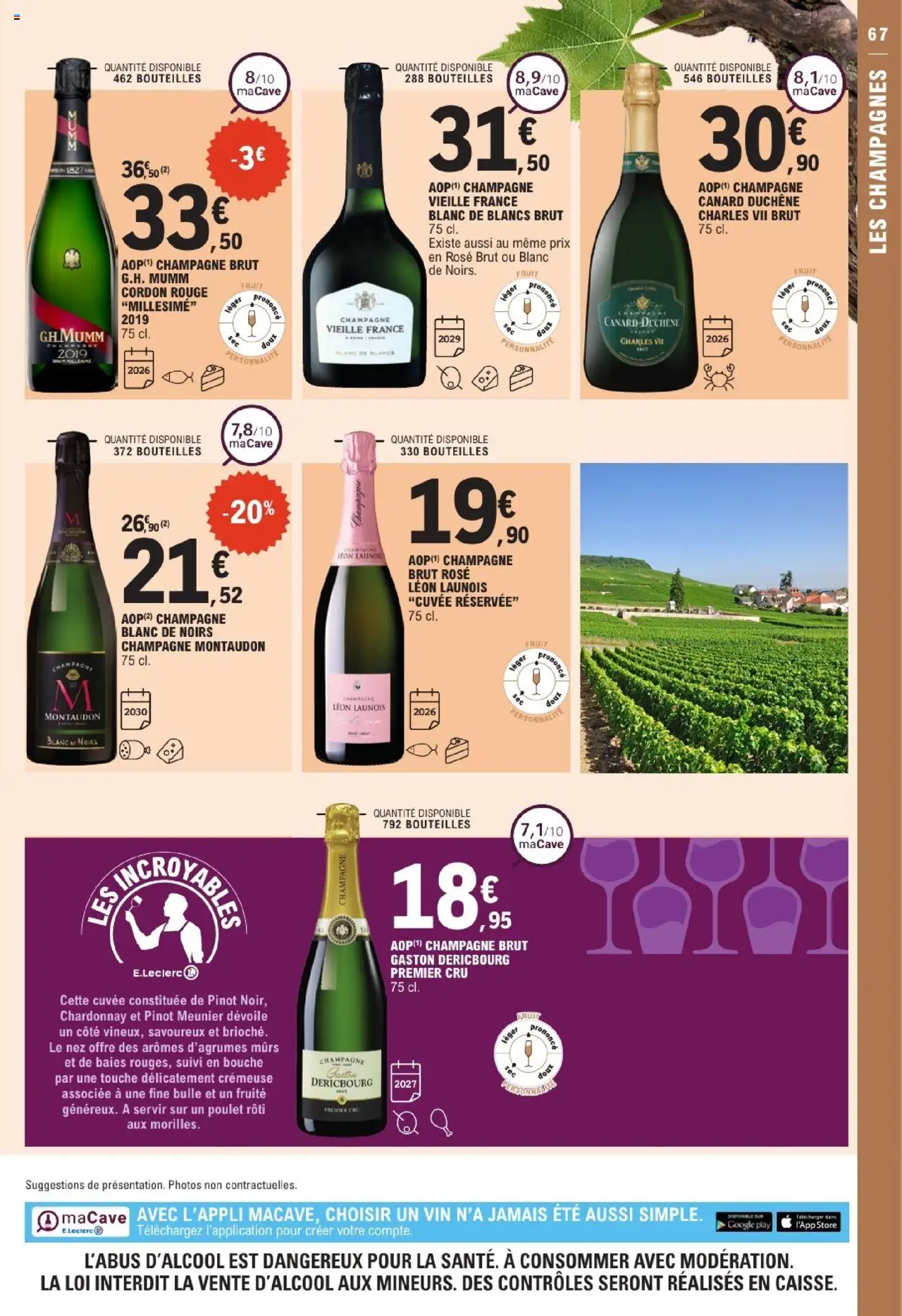  | Page: 67 | Produits: Champagne brut, Store, Champagne, Vin