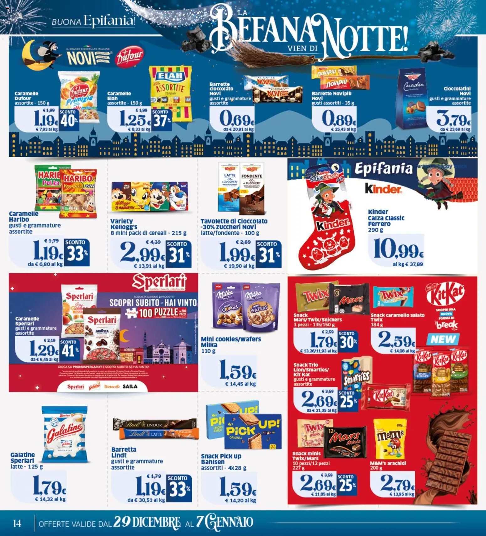 Volantino SIGMA del 29.12.2025 | Pagina: 14 | Prodotti: Cioccolato, Cereali, Arachidi, Lavazza