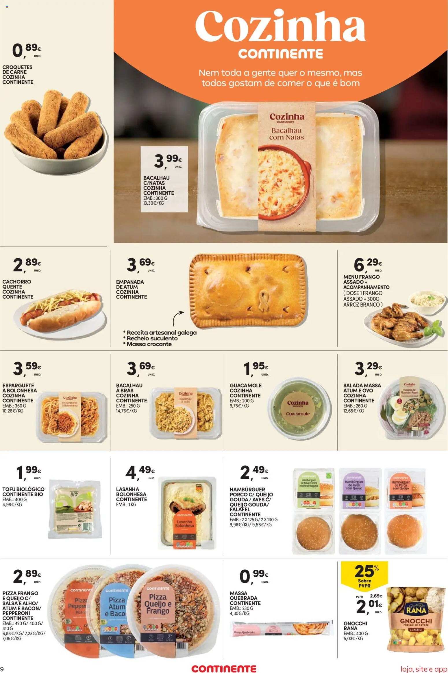 Continente Semanal Continente Bom Dia │ válido de 03.02.2026 | Página: 9 | Produtos: Puff, Gnocchi, Pizza, Carne