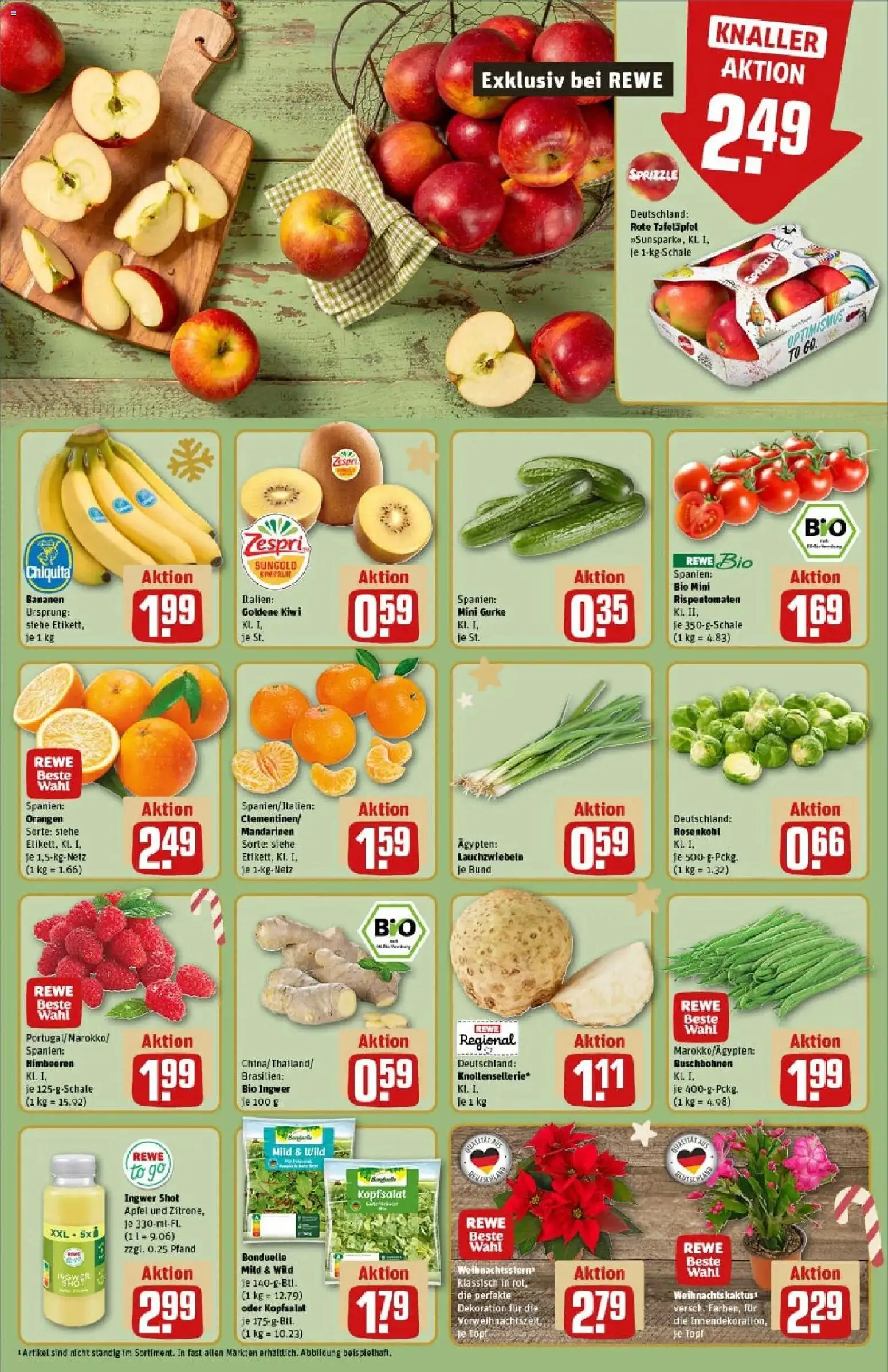 Rewe prospekt Hildesheim	 – gültig ab 07.12.2025 | Seite: 12 | Produkte: Äpfel, Bananen, Orangen, Zitrone