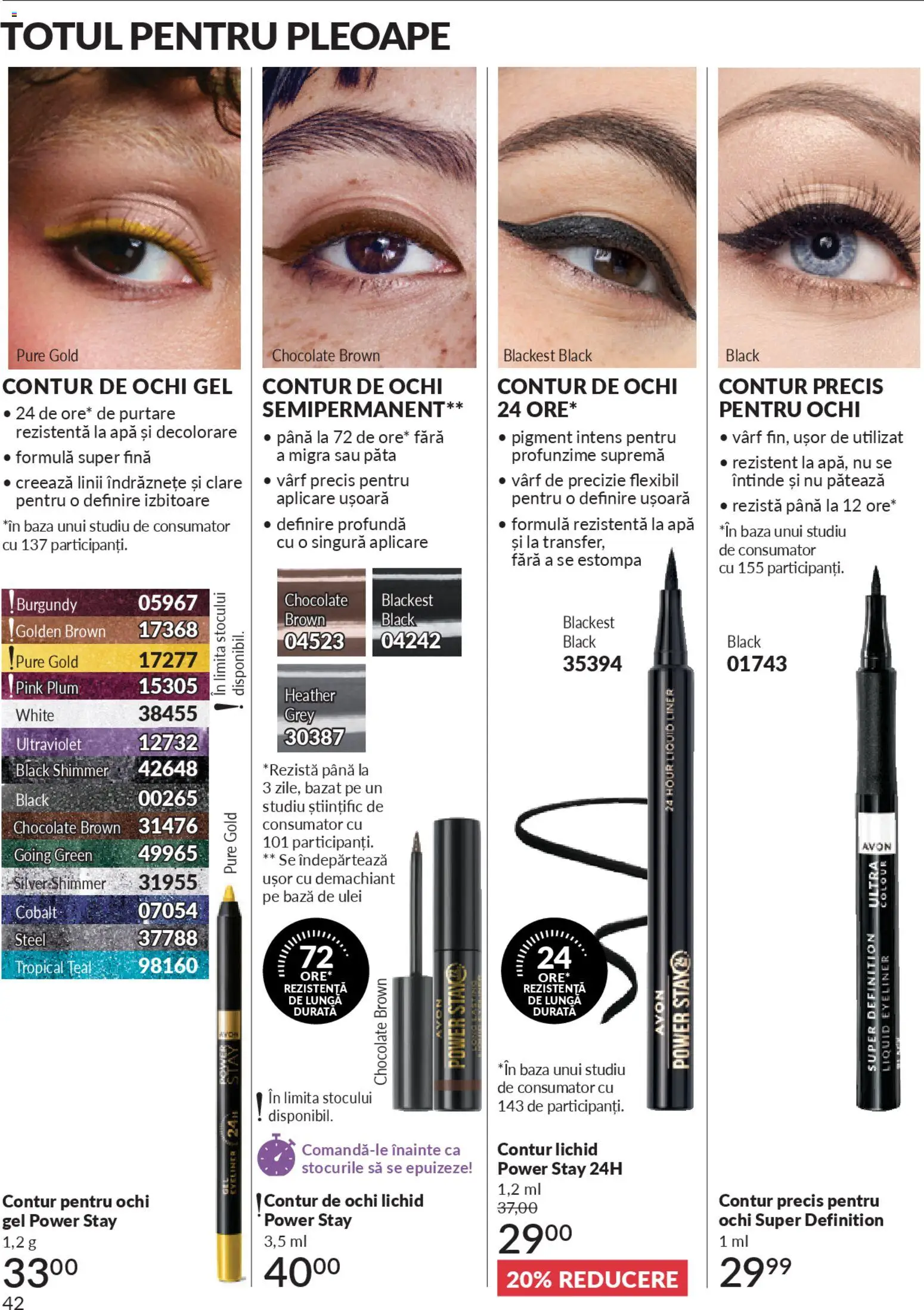 Noul catalog Avon – valabil de la 01.01.2026 | Pagină: 44 | Produse: Demachiant, Ulei, Apă