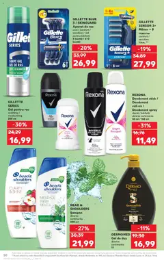 Ofertele Kaufland valabile de la 22.10.2025 | Pagină: 50 | Produse: Gel de ras, Aparat De Ras, Șampon, Gel de duș
