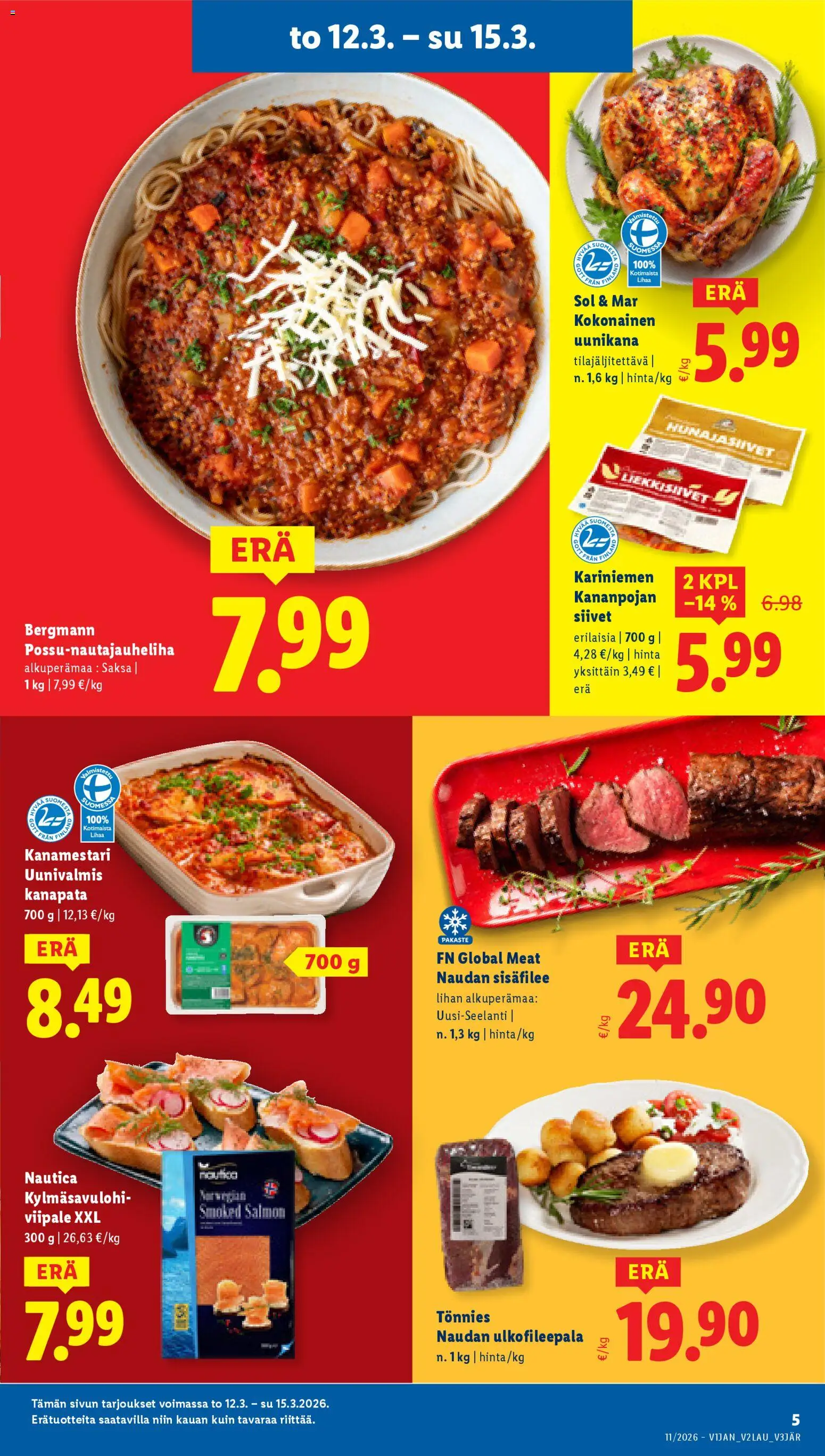 Lidl tarjoukset - Tampere – voimassa 12.03.2026 alkaen | Sivu: 5 | Tuotteet: Kokonainen