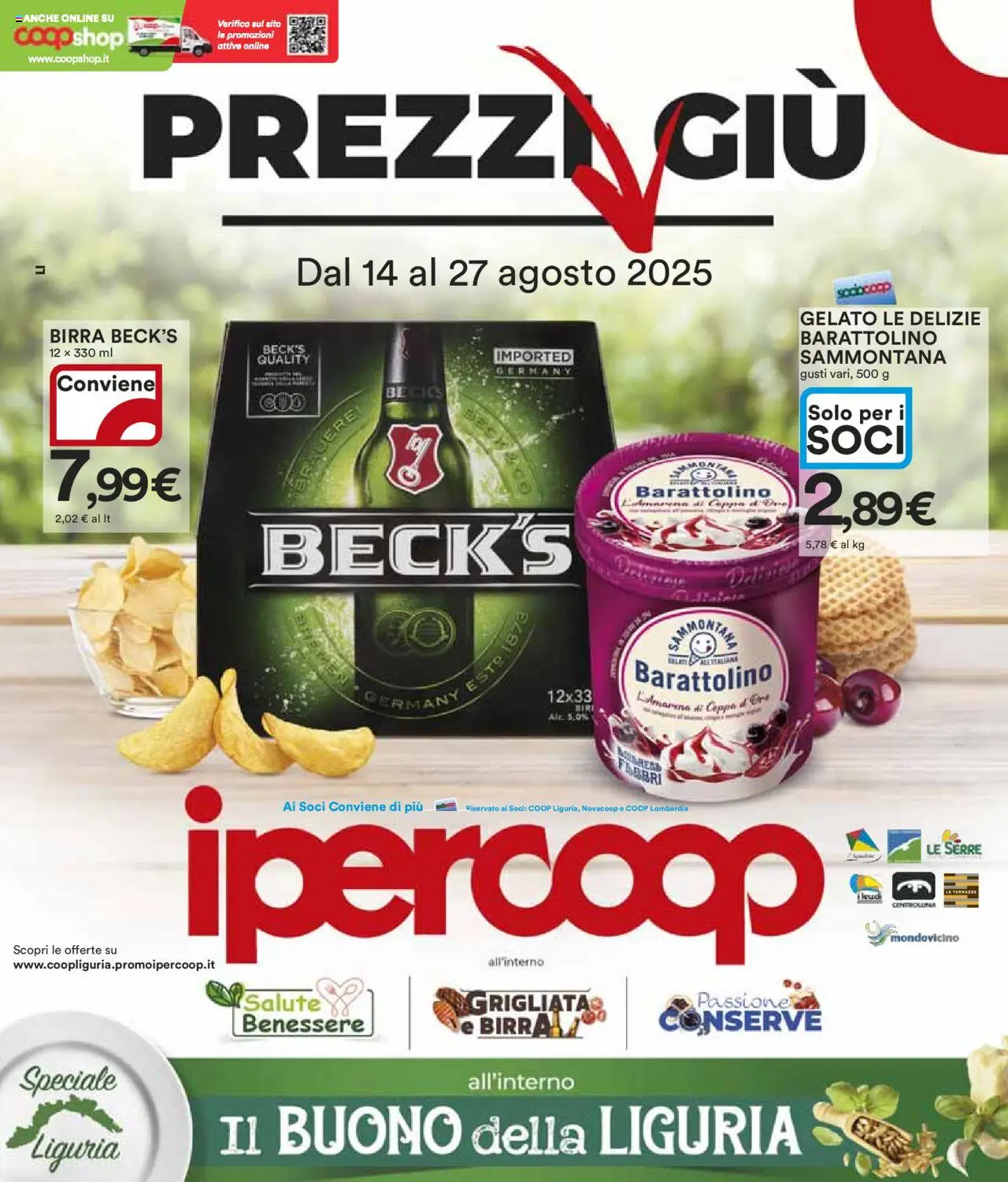 Volantino Ipercoop del 14.08.2025 | Pagina: 1 | Prodotti: Birra, Gelato