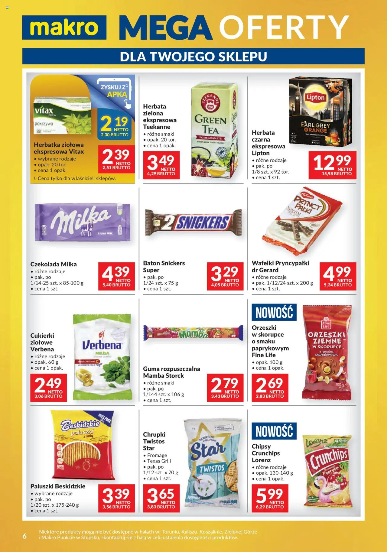 Makro Gazetka - Mega oferty dla Twojego Sklepu oferta z alkoholem od 05.08.2025 | Strona: 6 | Produkty: Grill, Papryka, Milka, Wafelki PryncyPałki