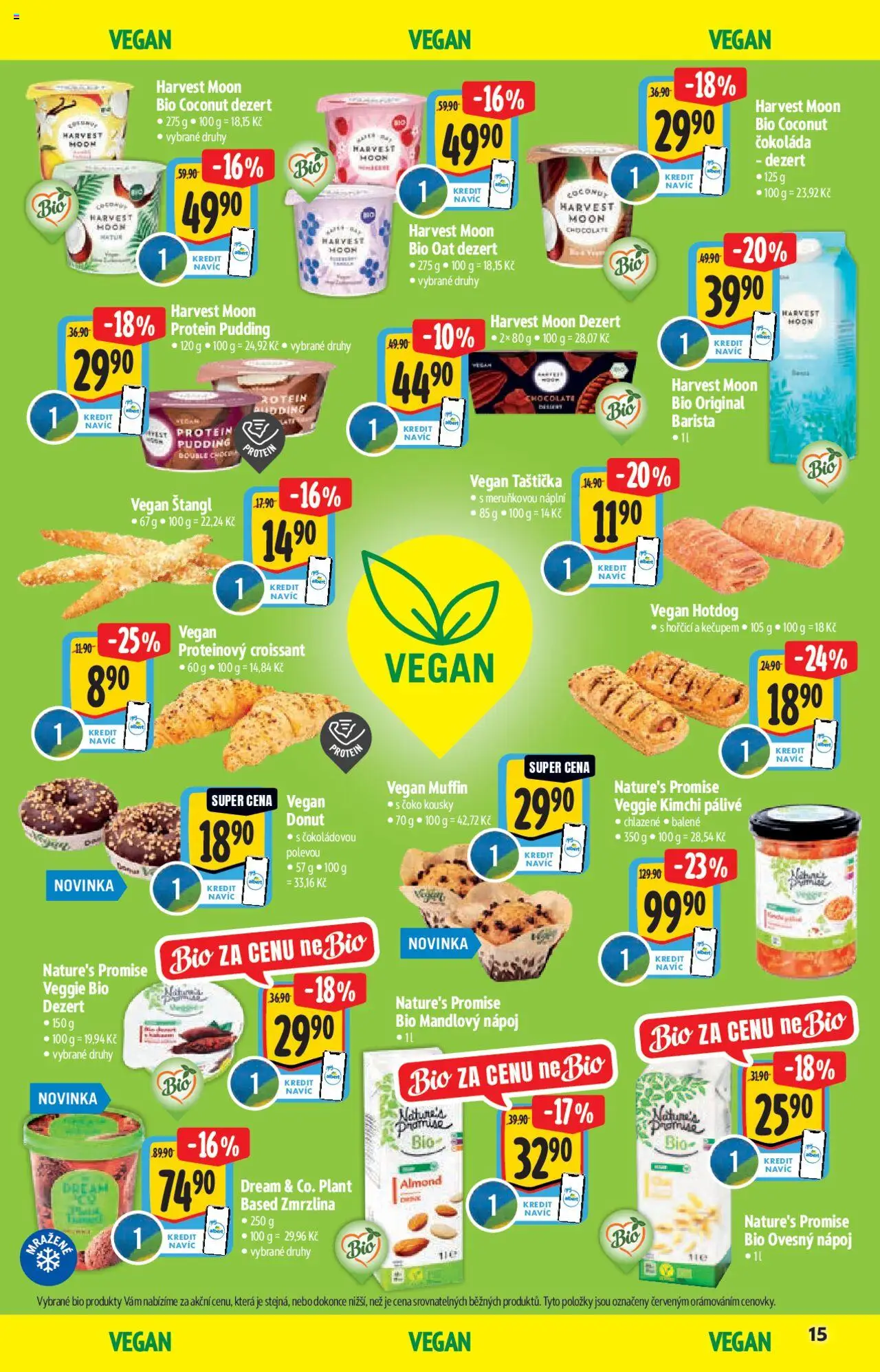 Albert leták - Hypermarket - Bio od 03.09.2025 | Strana: 15 | Produkty: Veggie, Ovesný nápoj, Proteinový croissant, Protein pudding