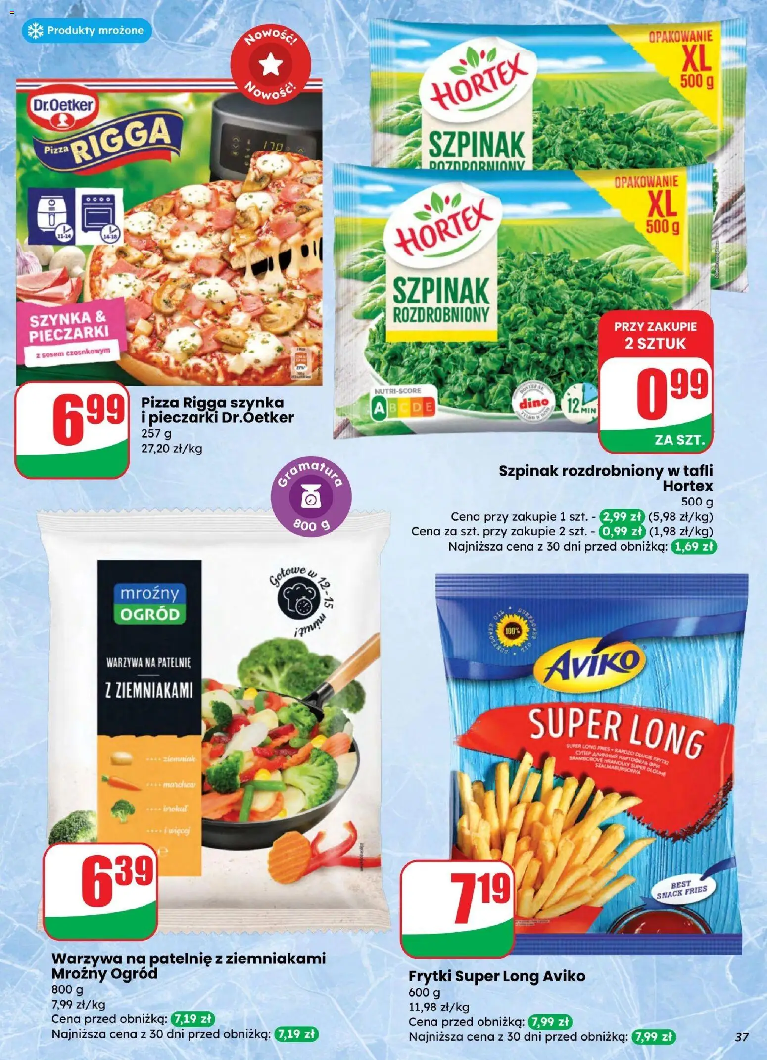 Dino gazetka od 25.03.2026 | Strona: 37 | Produkty: Pieczarki, Warzywa na patelnie, Szynka, Pizza