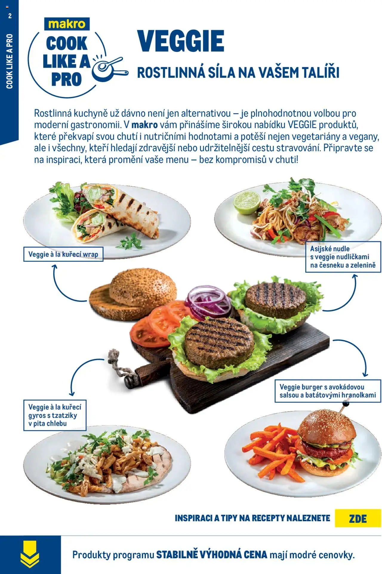 Makro leták - Pro milovníky jídla od 13.08.2025 | Strana: 2 | Produkty: Veggie, Gyros, Nudle, Kuchyně
